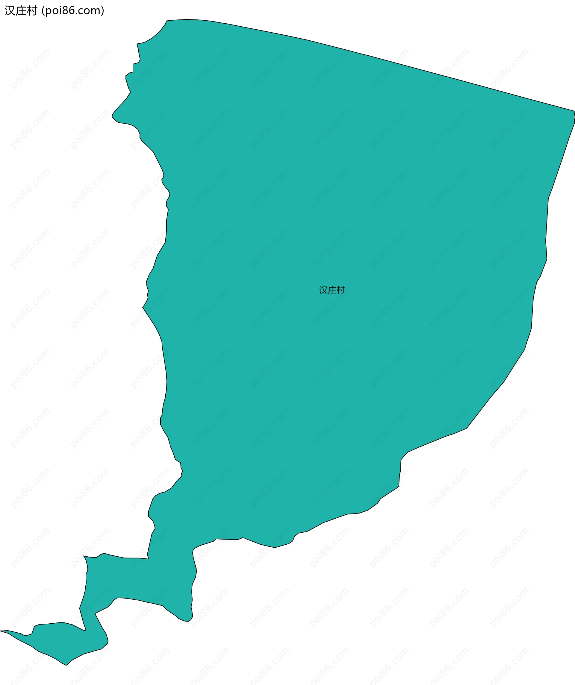 汉庄村边界地图