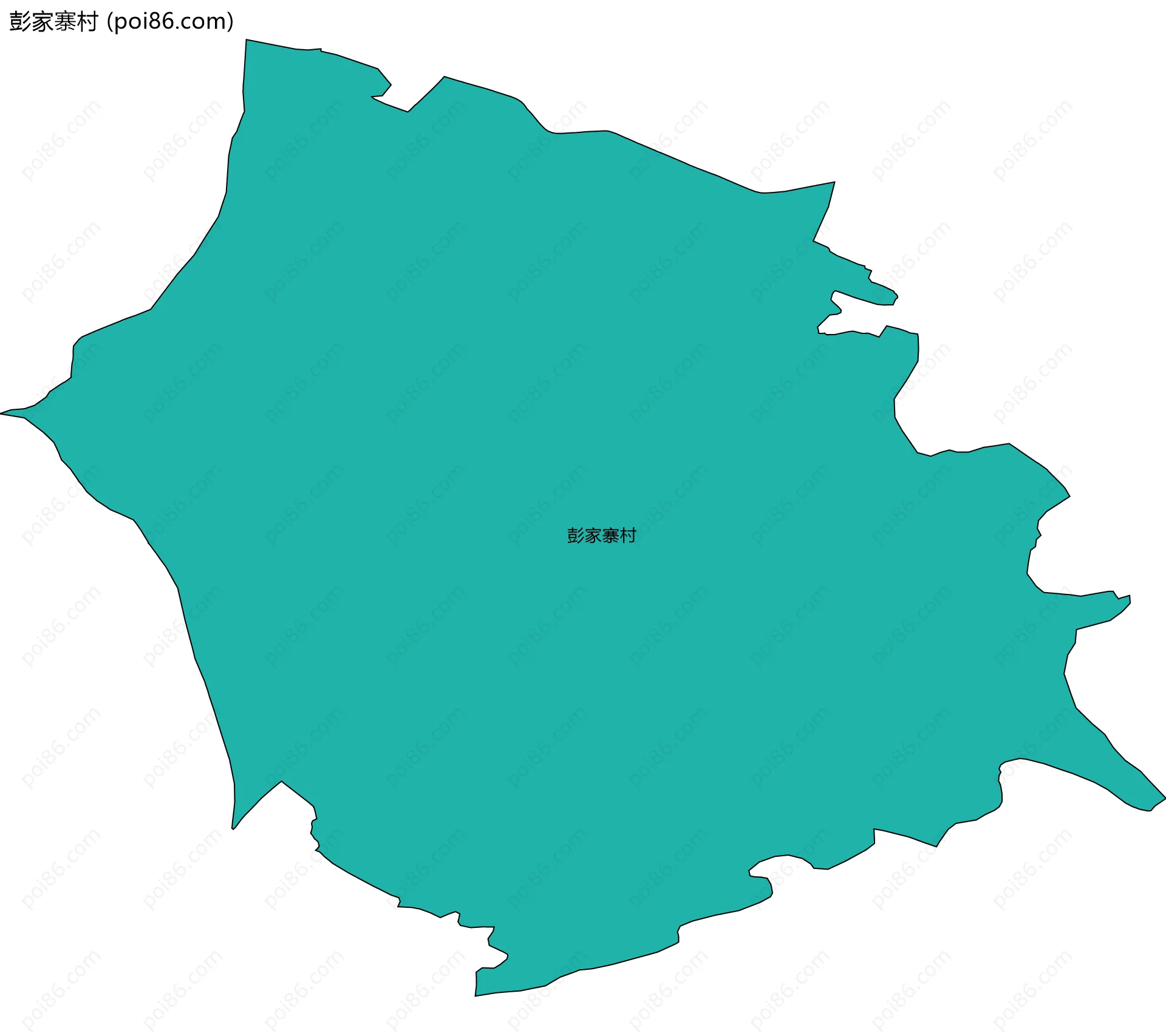 彭家寨村边界地图