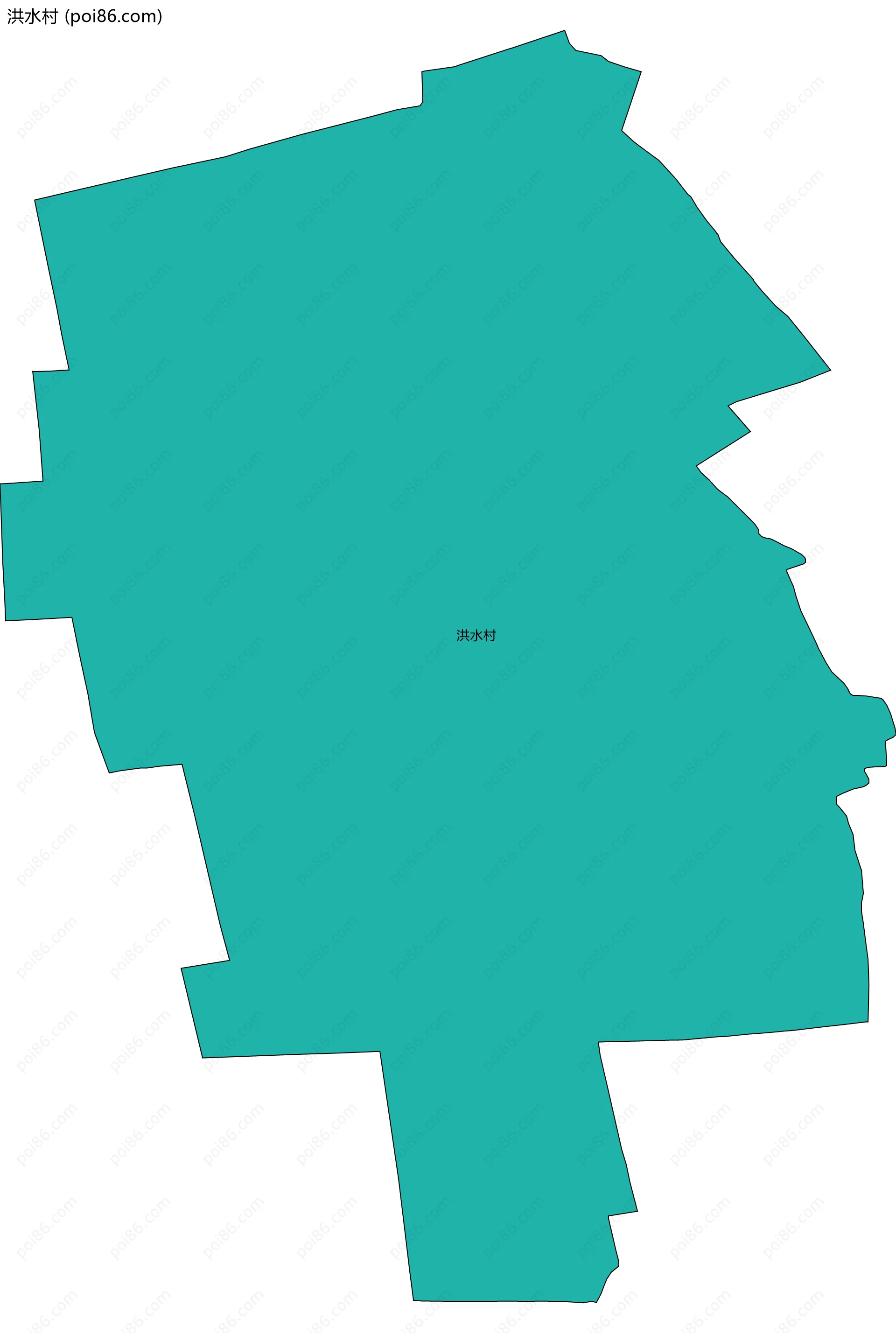 洪水村边界地图