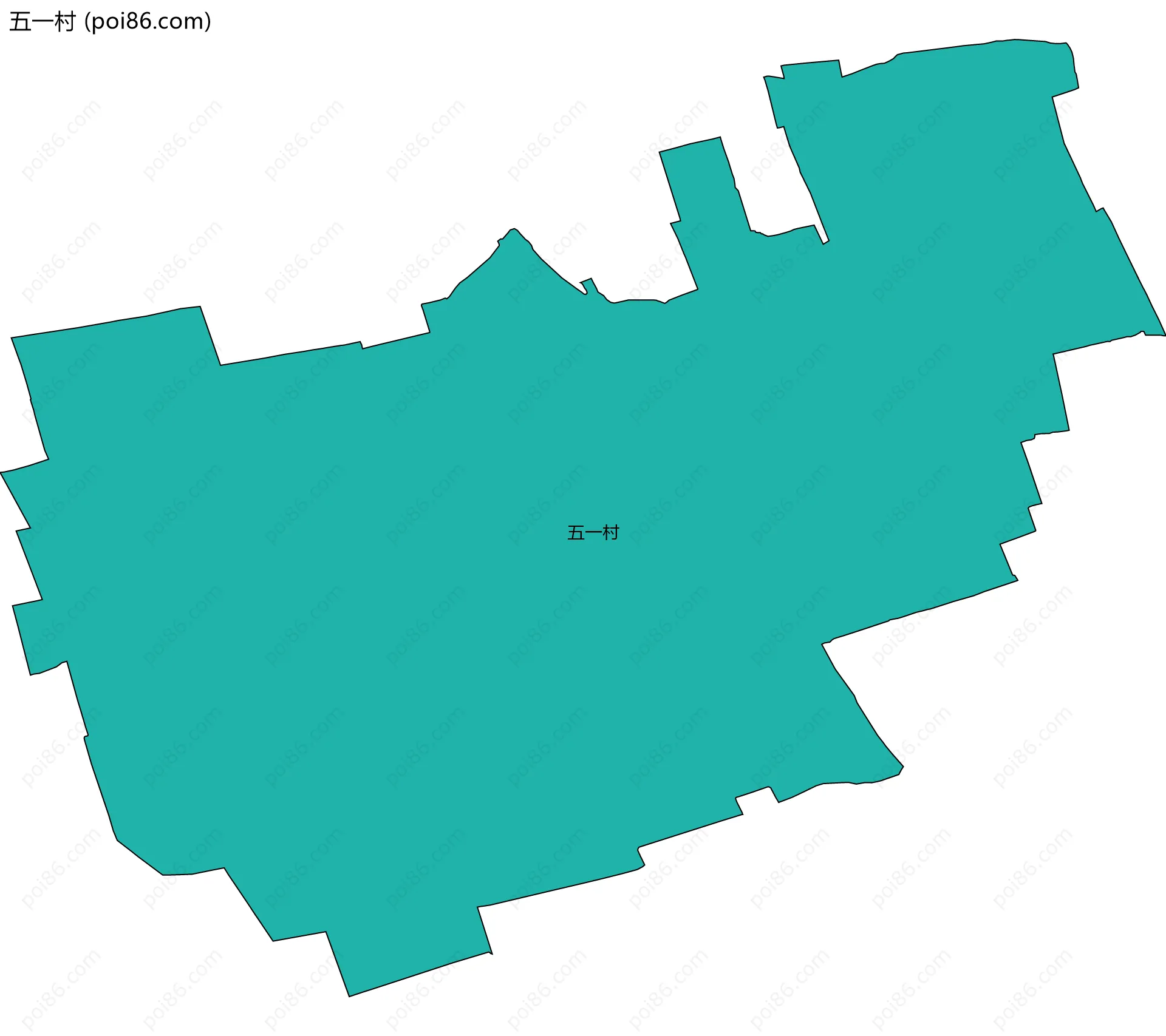 五一村边界地图