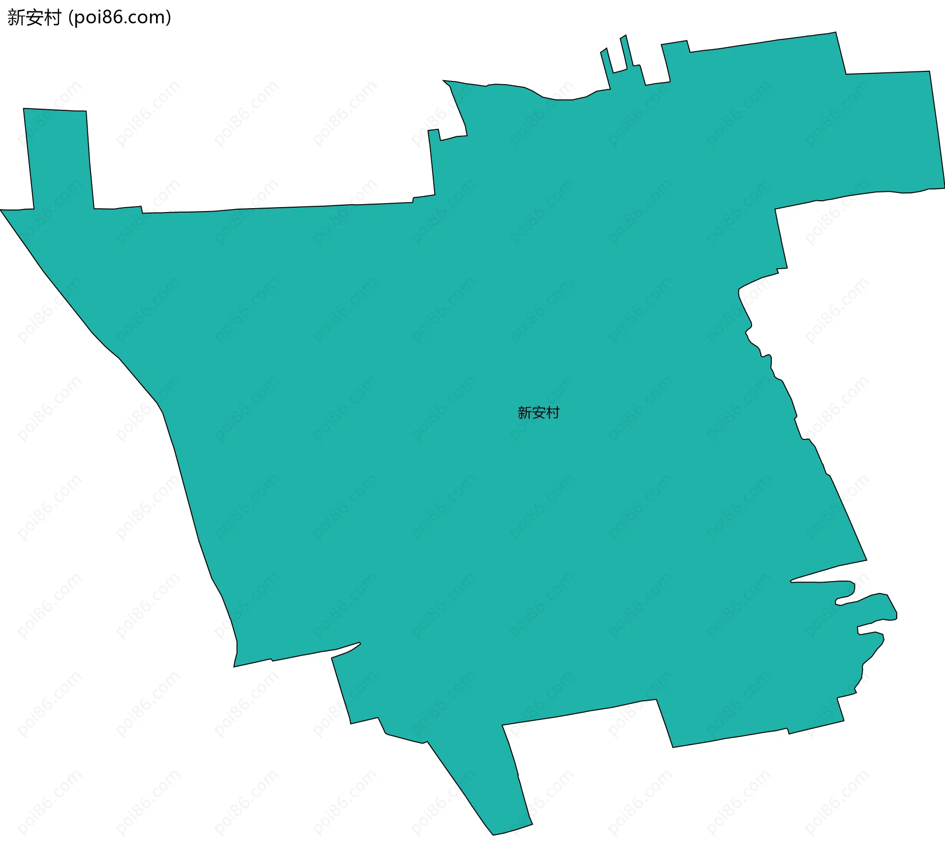 新安村边界地图