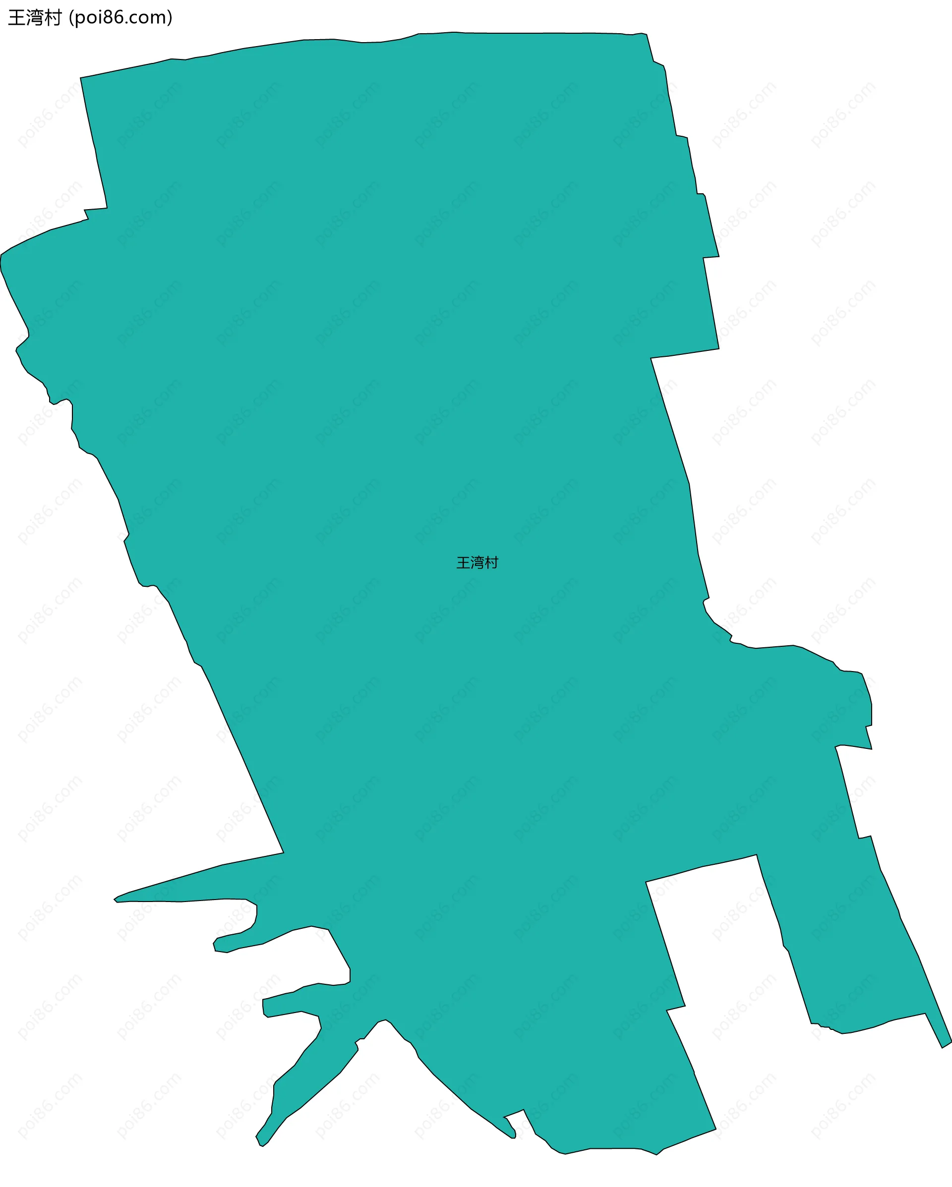 王湾村边界地图