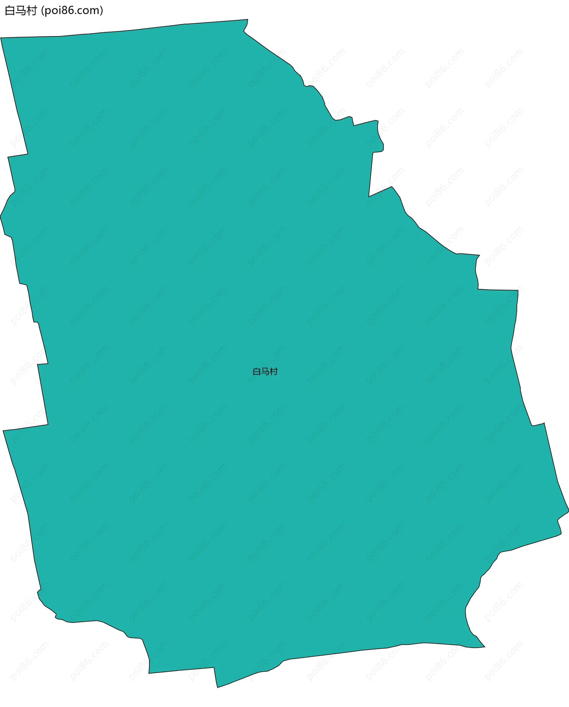 白马村边界地图