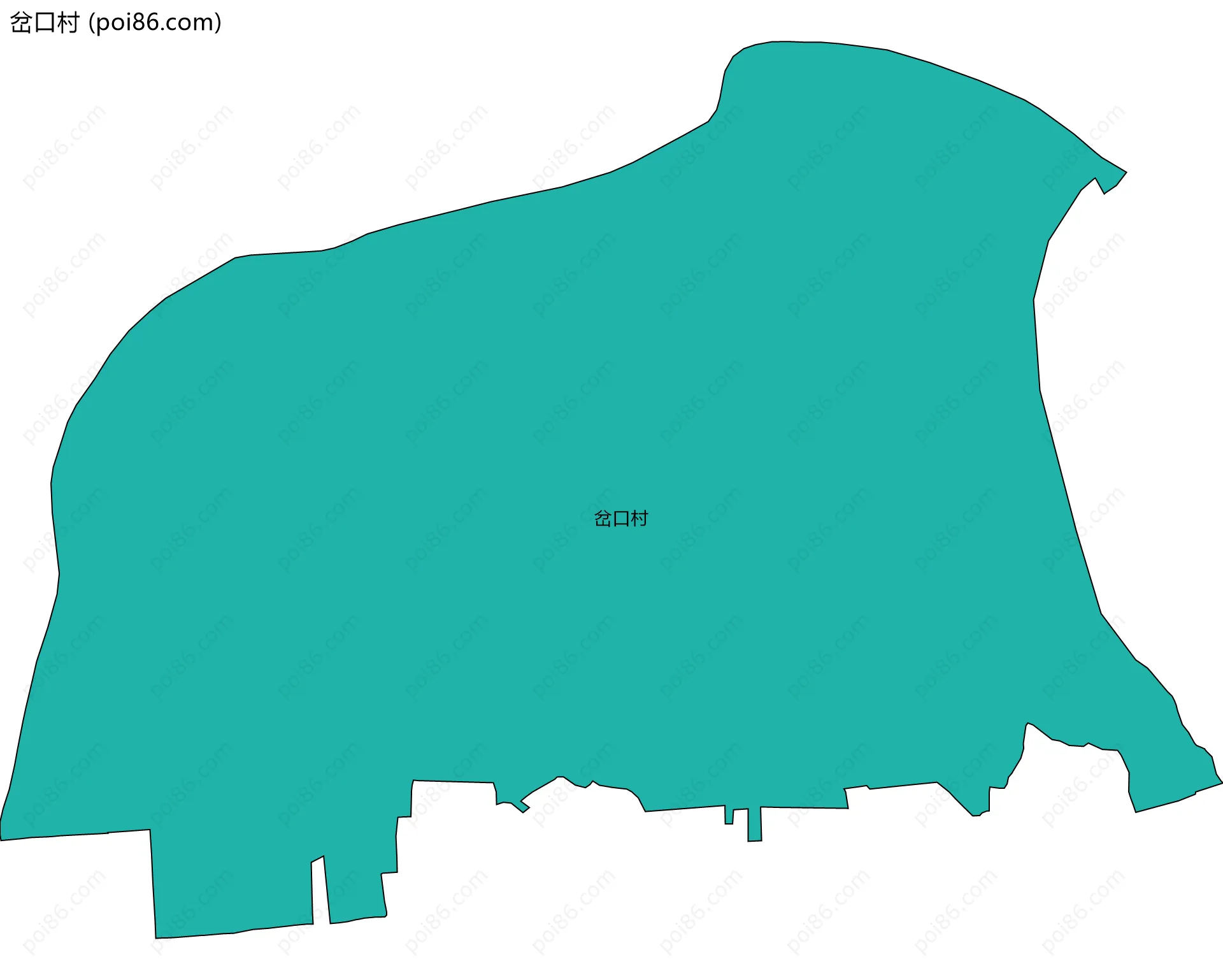 岔口村边界地图