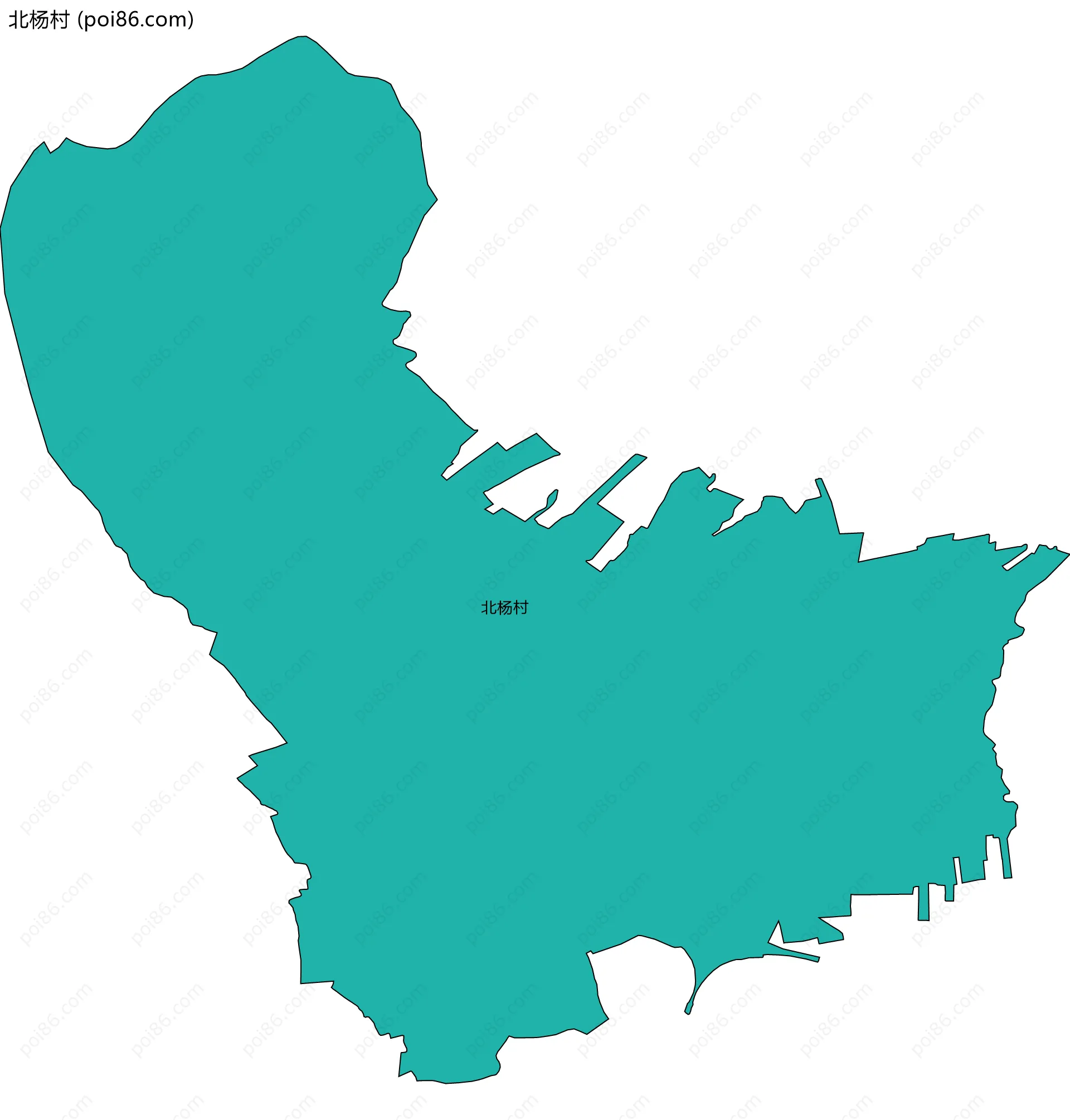 北杨村边界地图