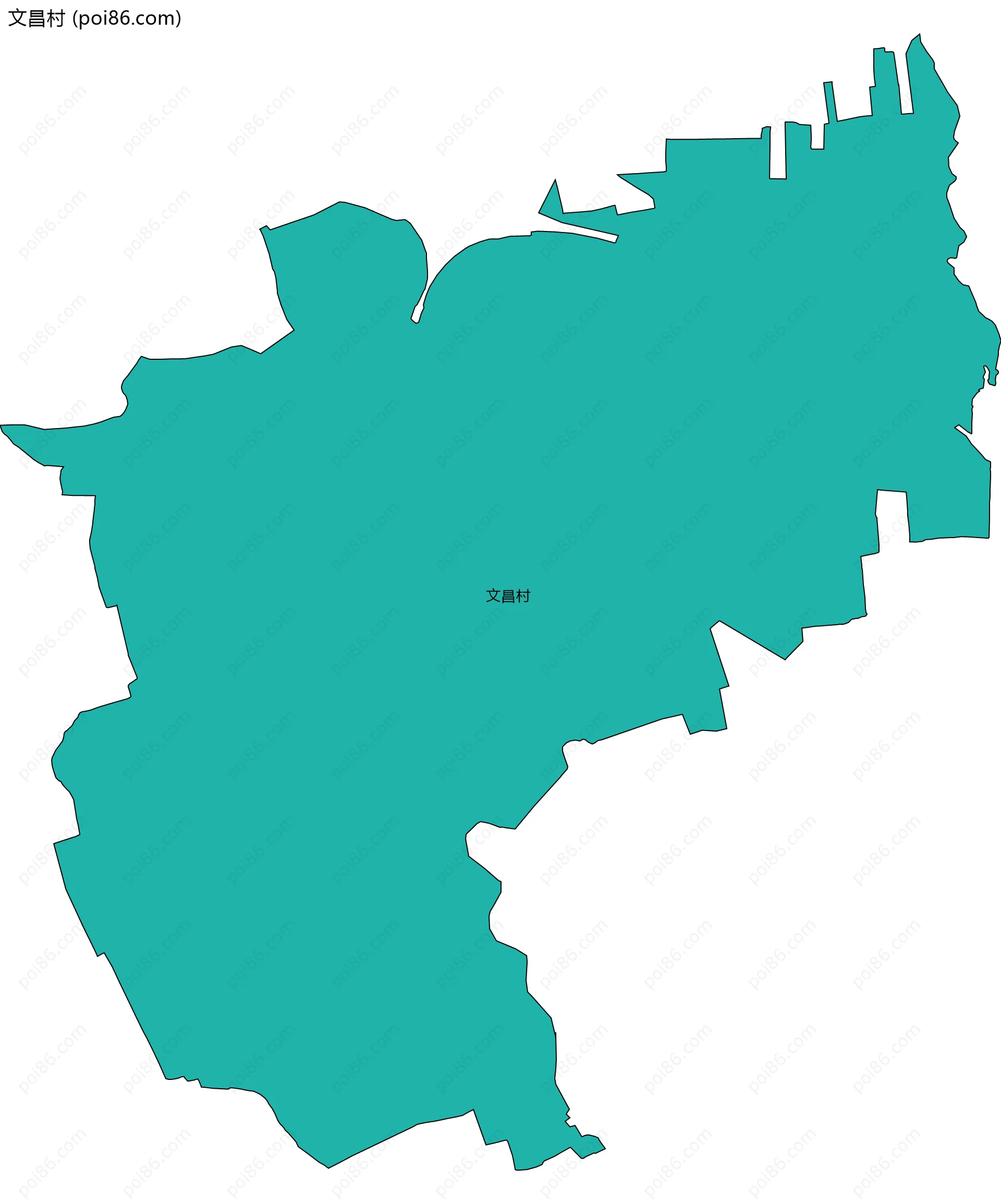文昌村边界地图