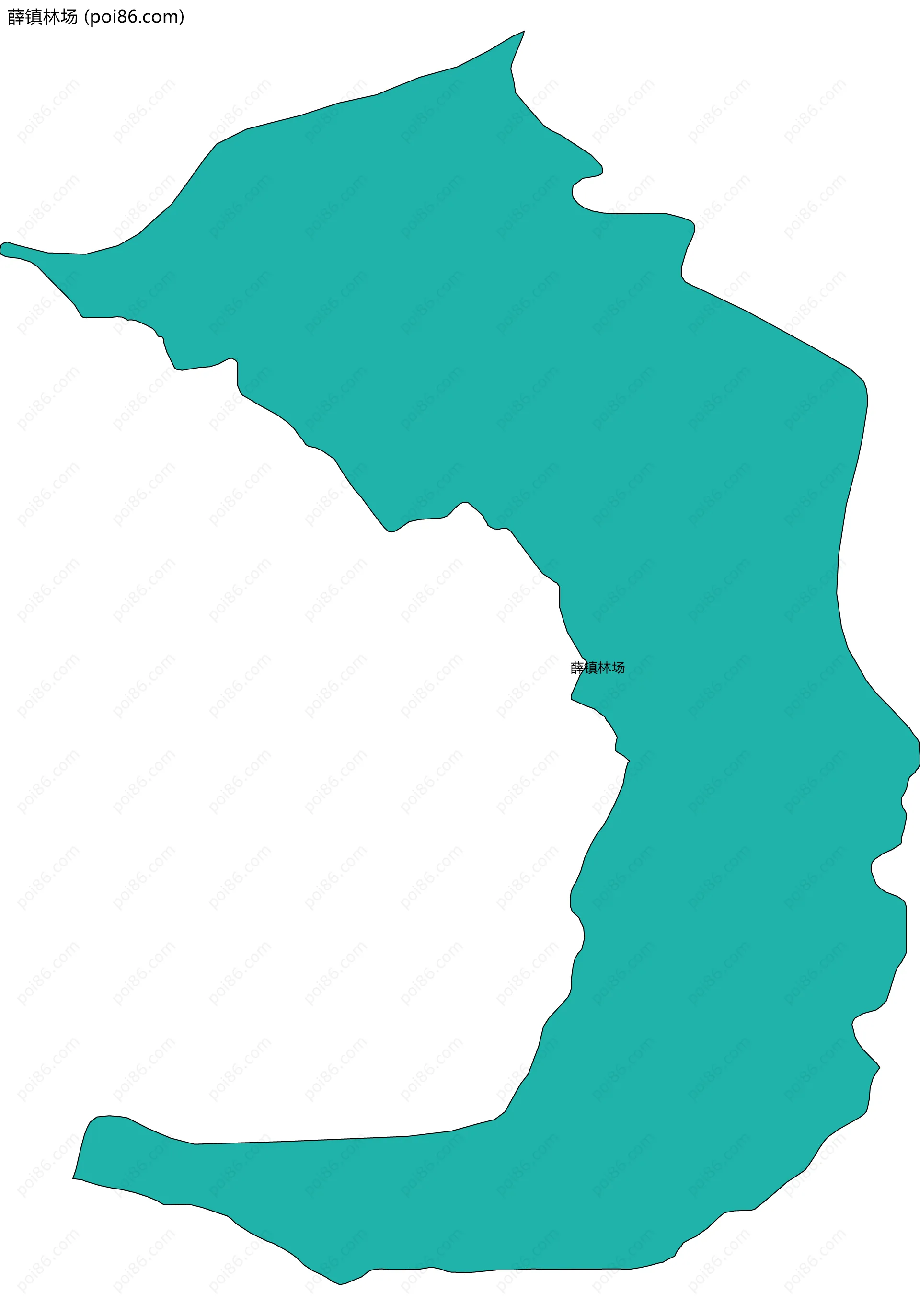 薛镇林场边界地图