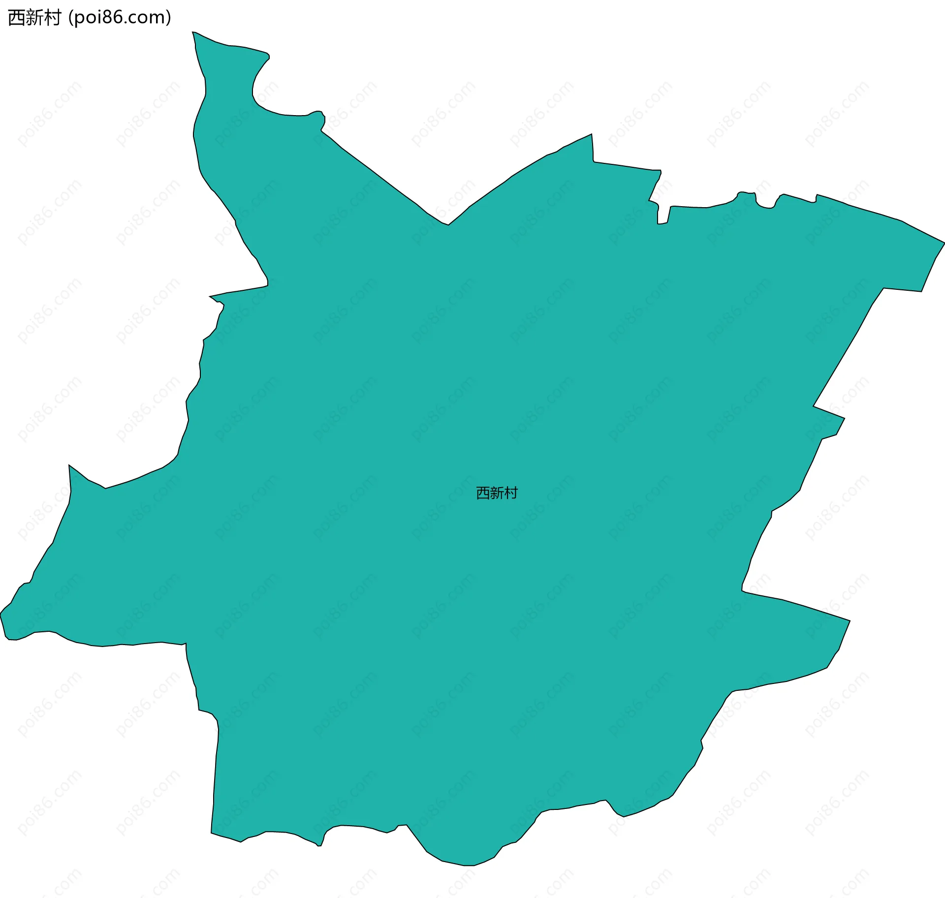 西新村边界地图