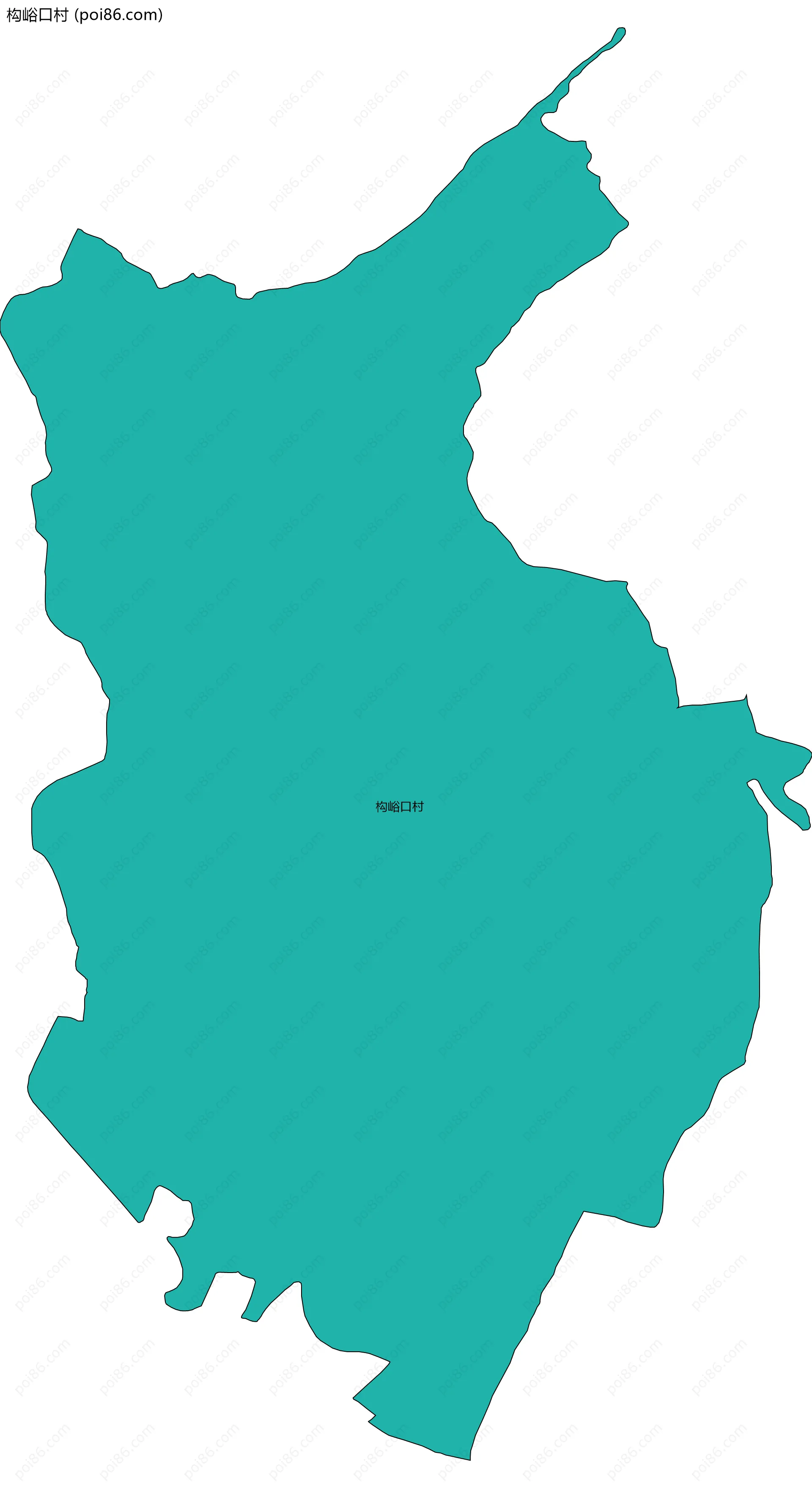 构峪口村边界地图