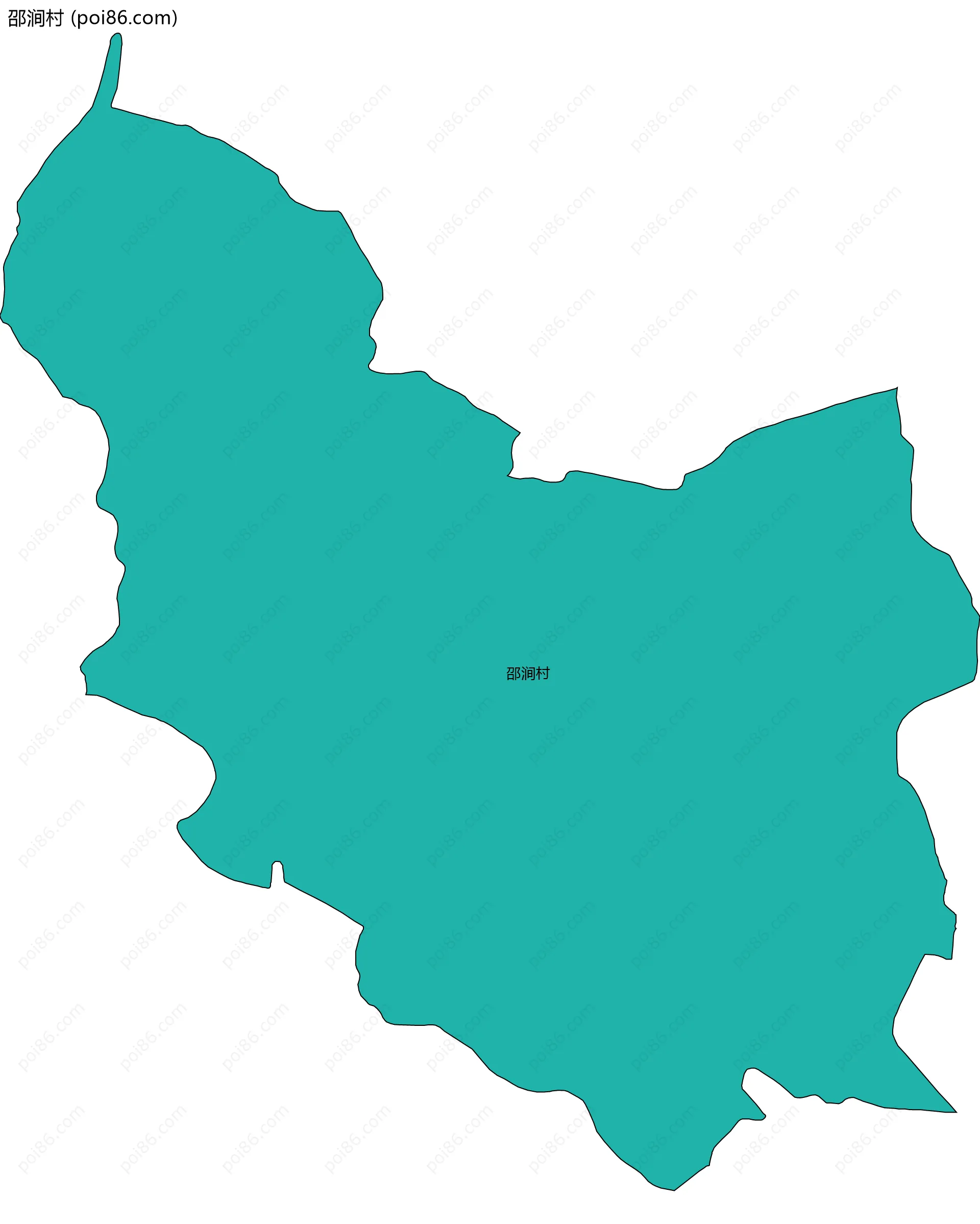 邵涧村边界地图