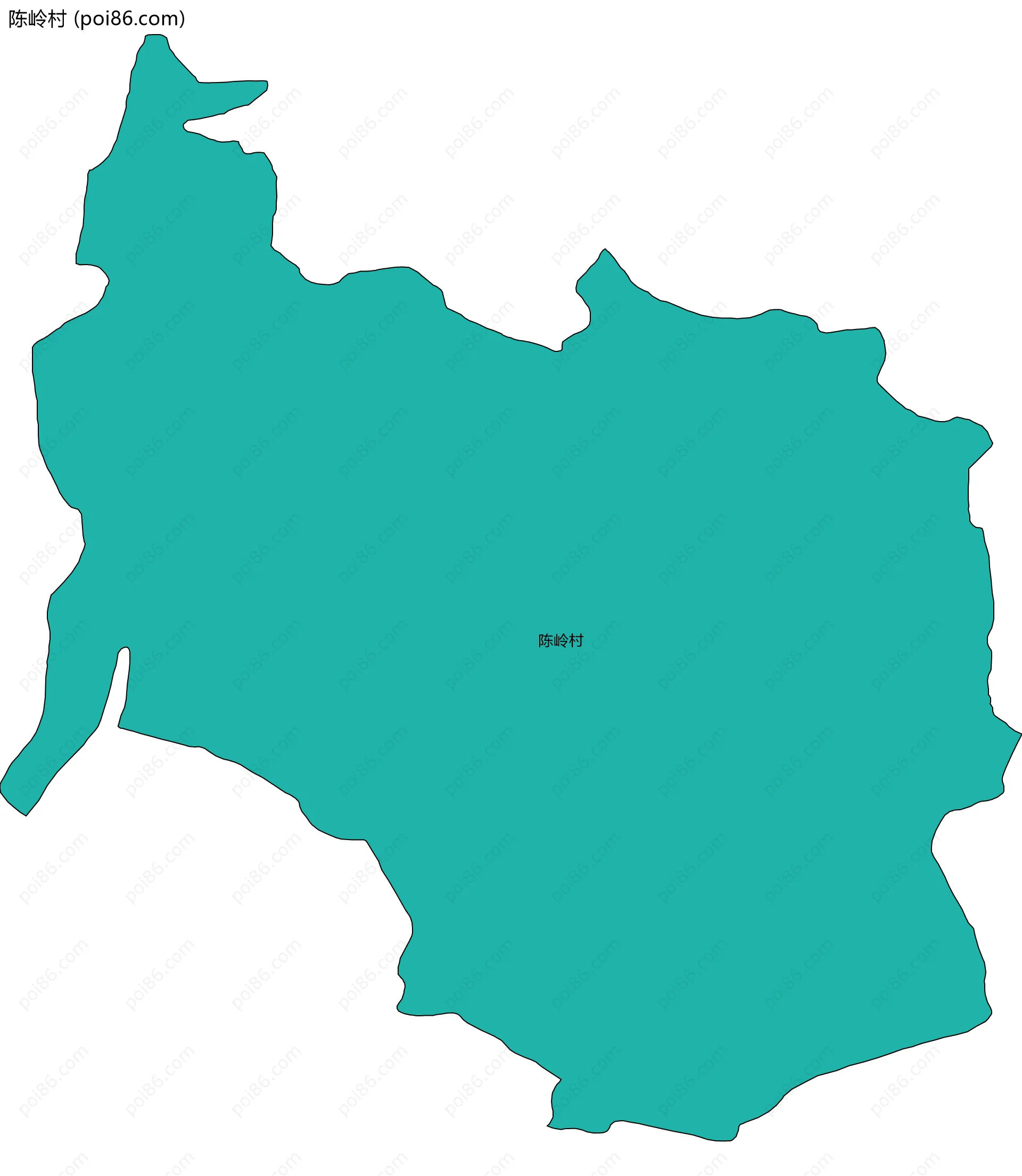 陈岭村边界地图