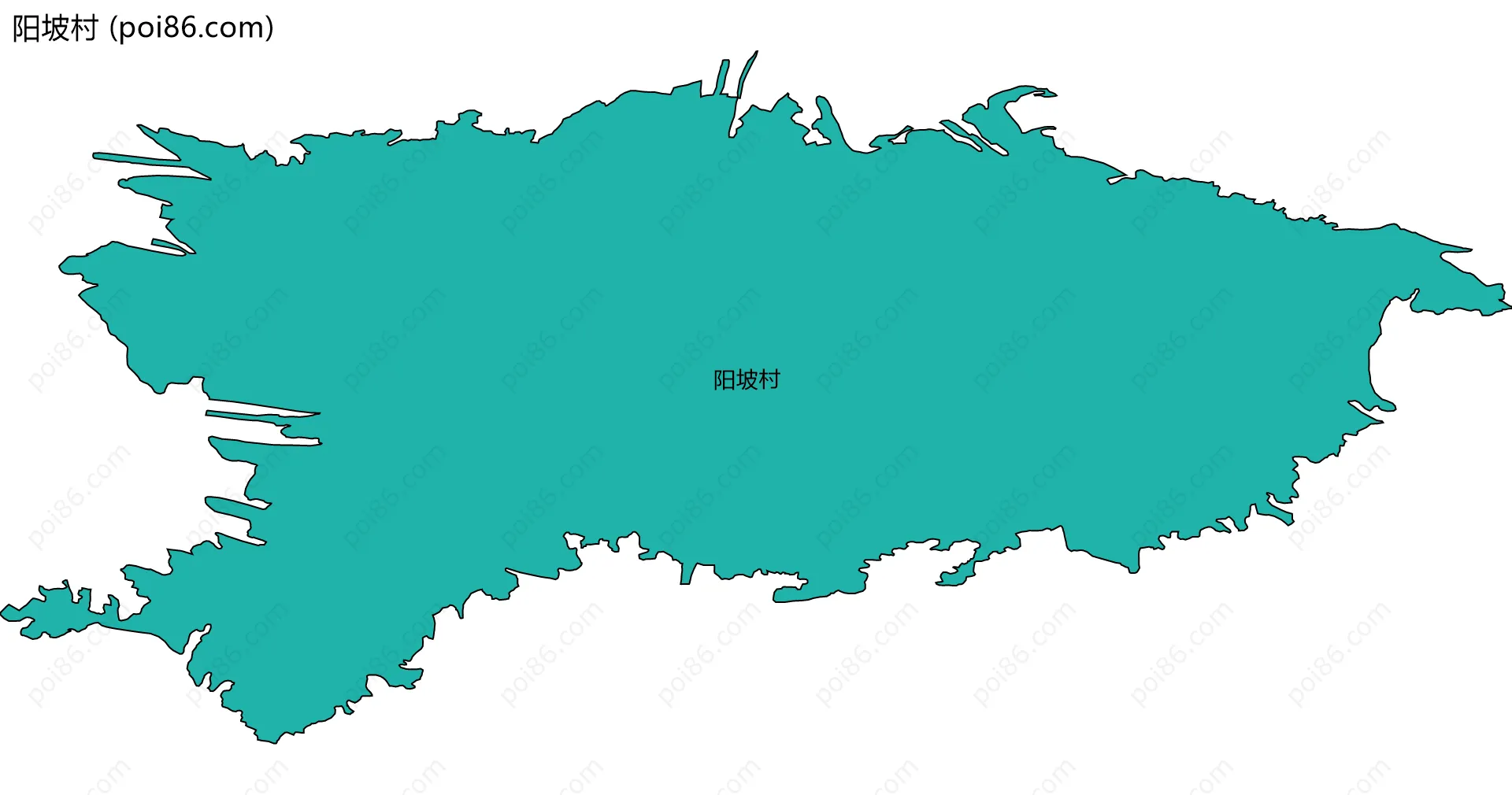 阳坡村边界地图