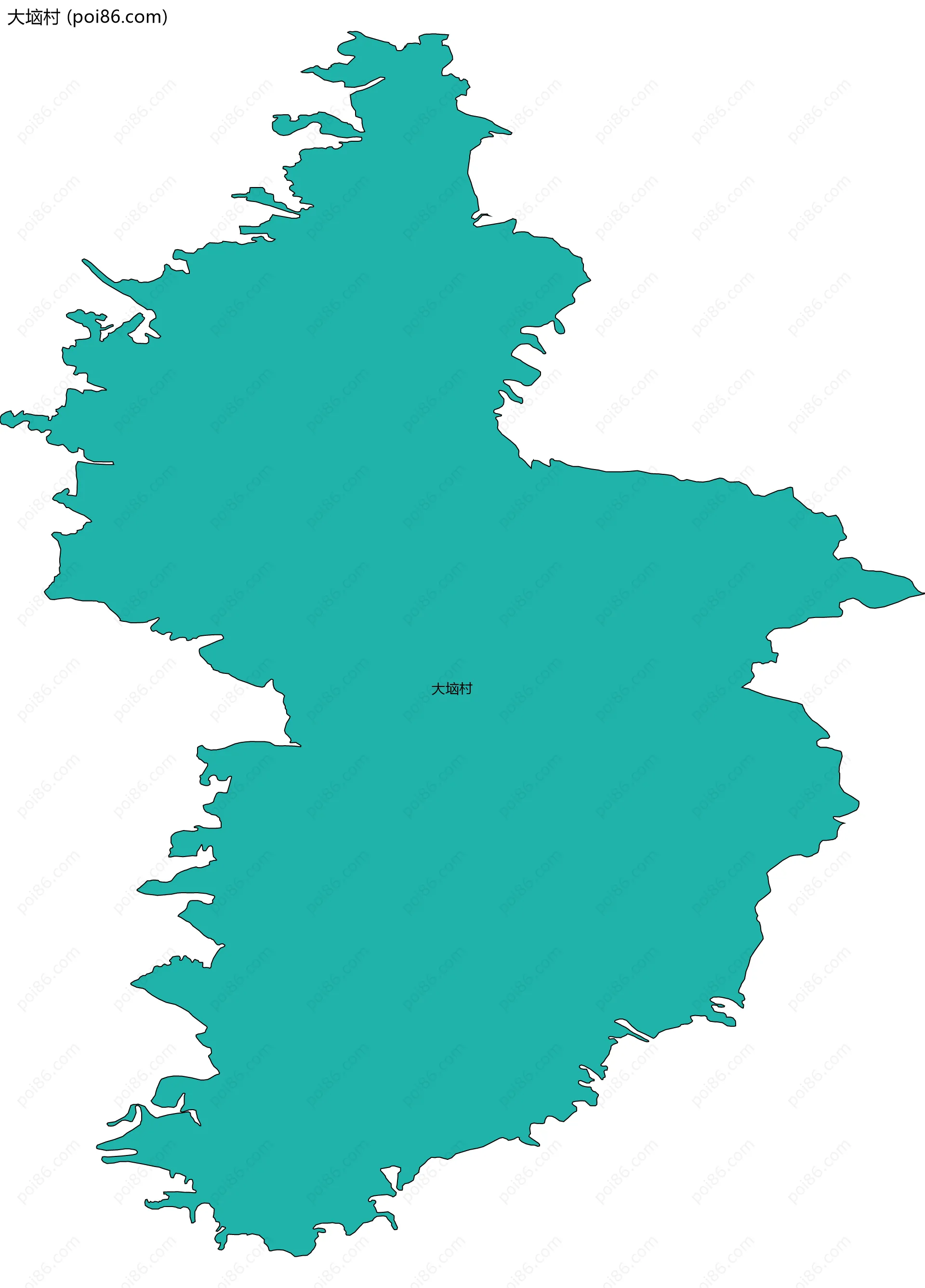 大垴村边界地图
