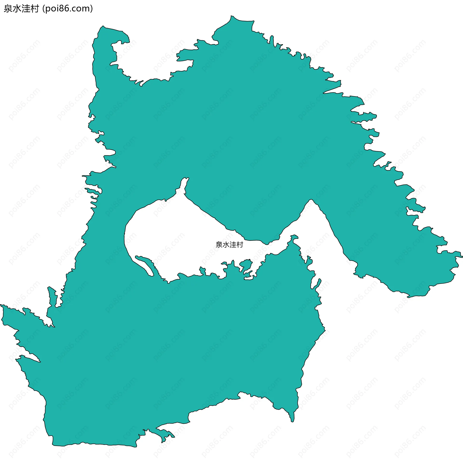 泉水洼村边界地图