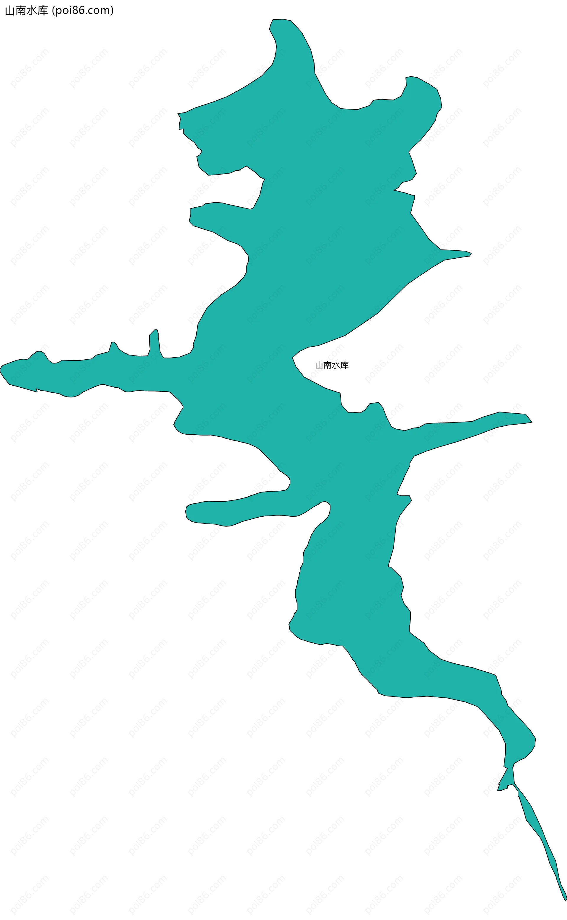 山南水库边界地图