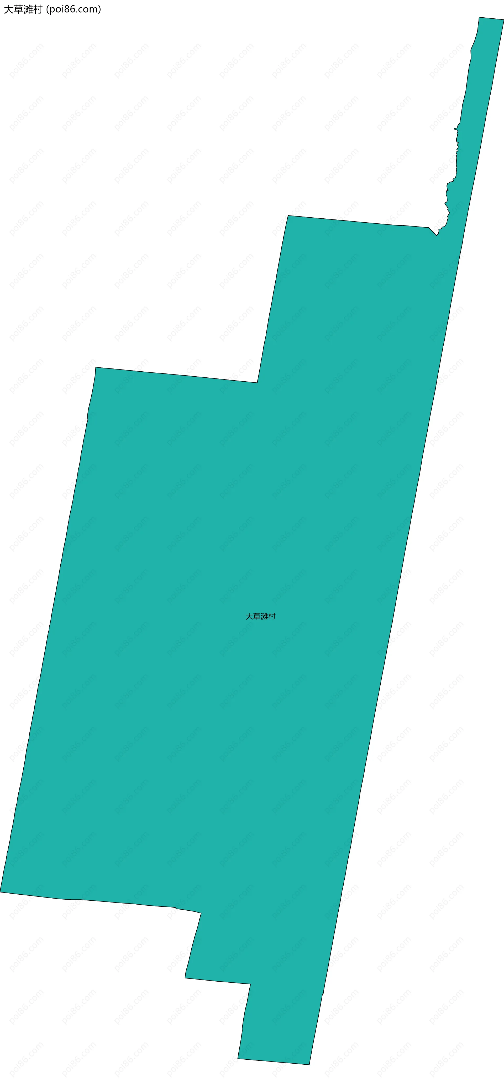 大草滩村边界地图