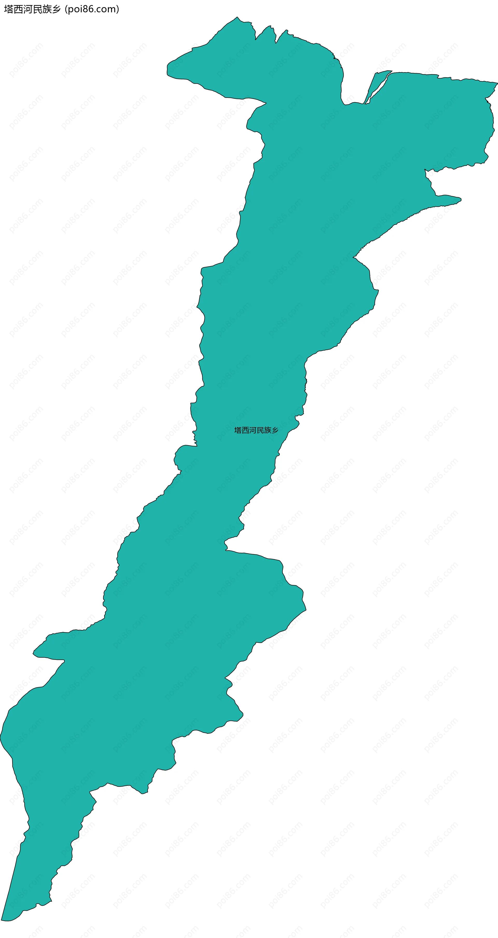 塔西河民族乡边界地图