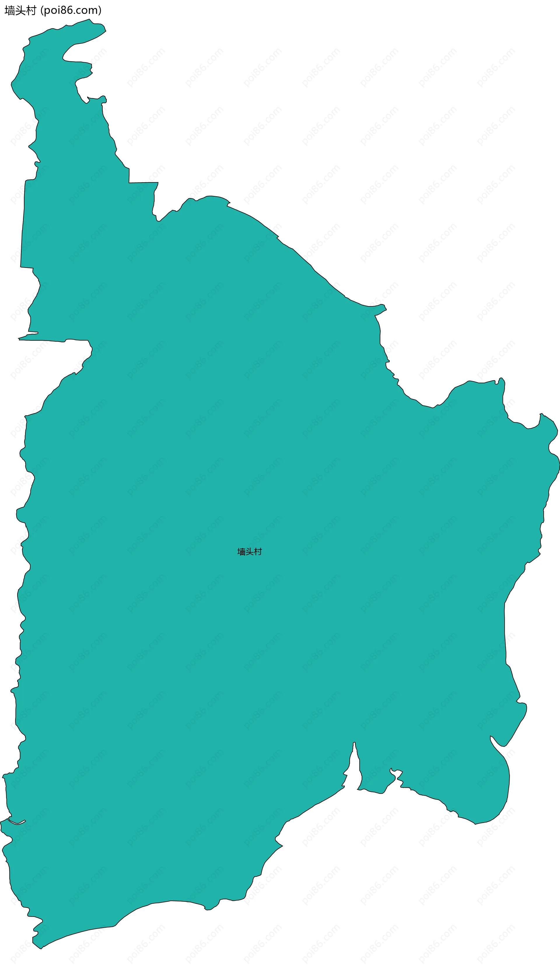 墙头村边界地图