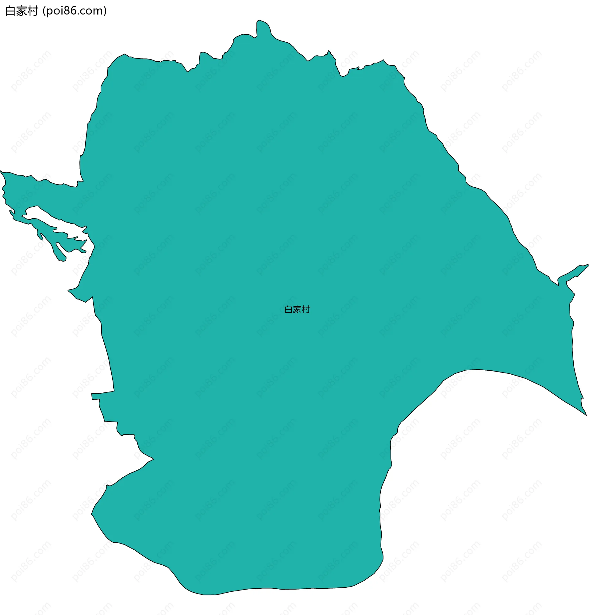 白家村边界地图