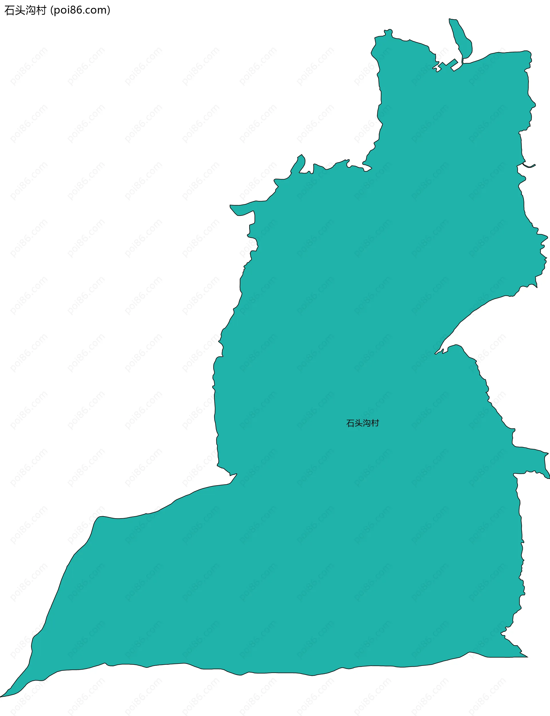 石头沟村边界地图