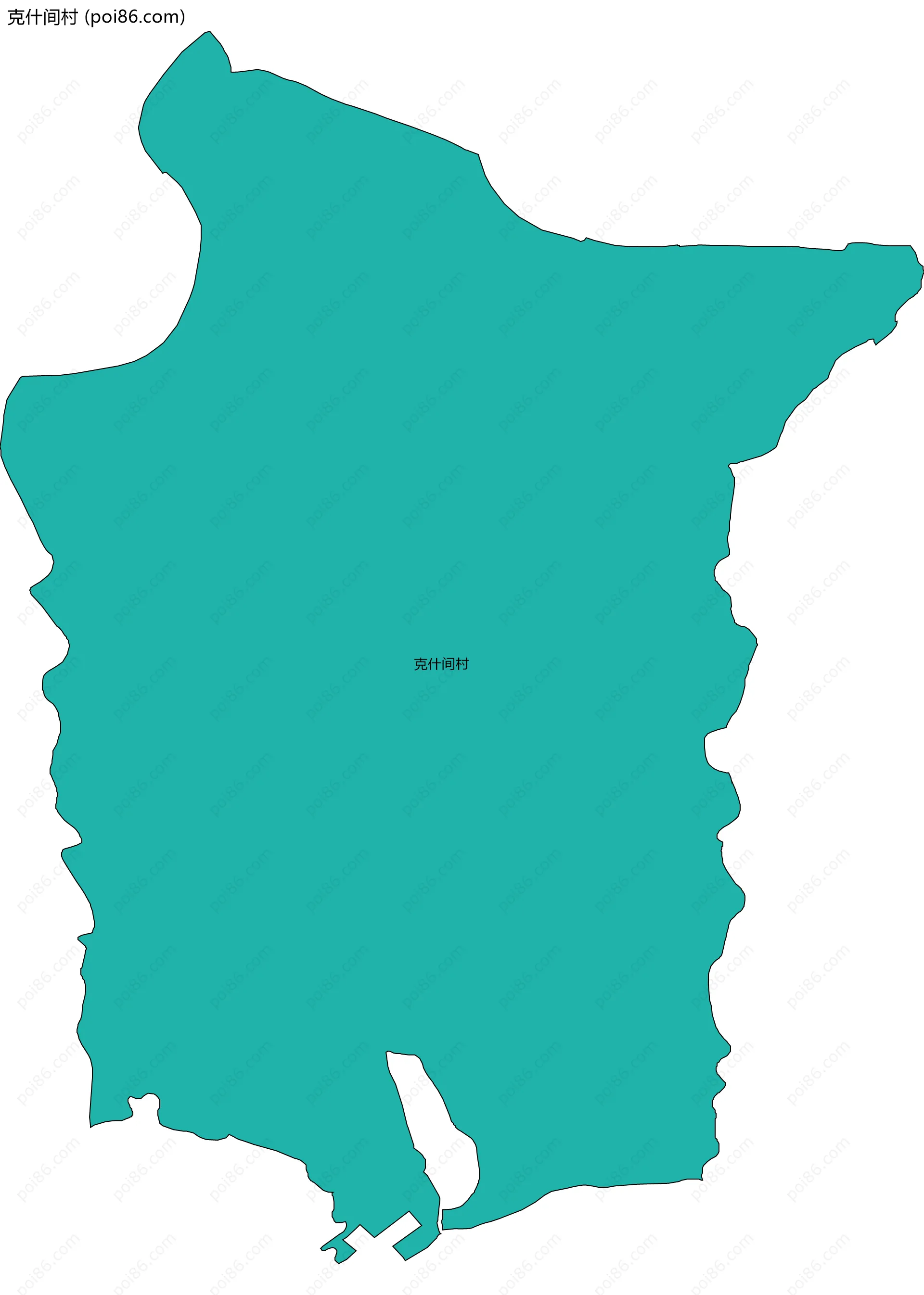 克什间村边界地图