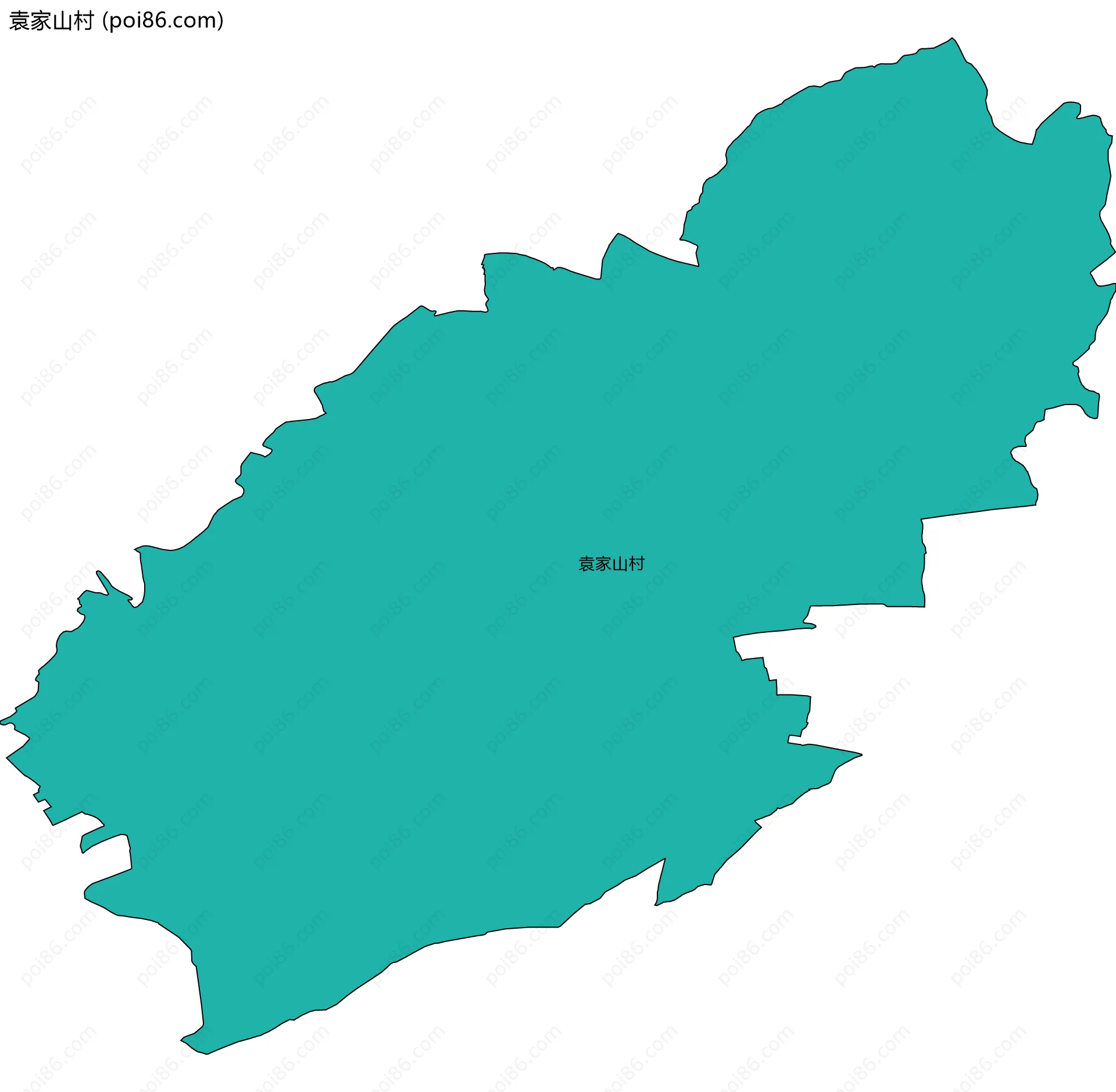 袁家山村边界地图