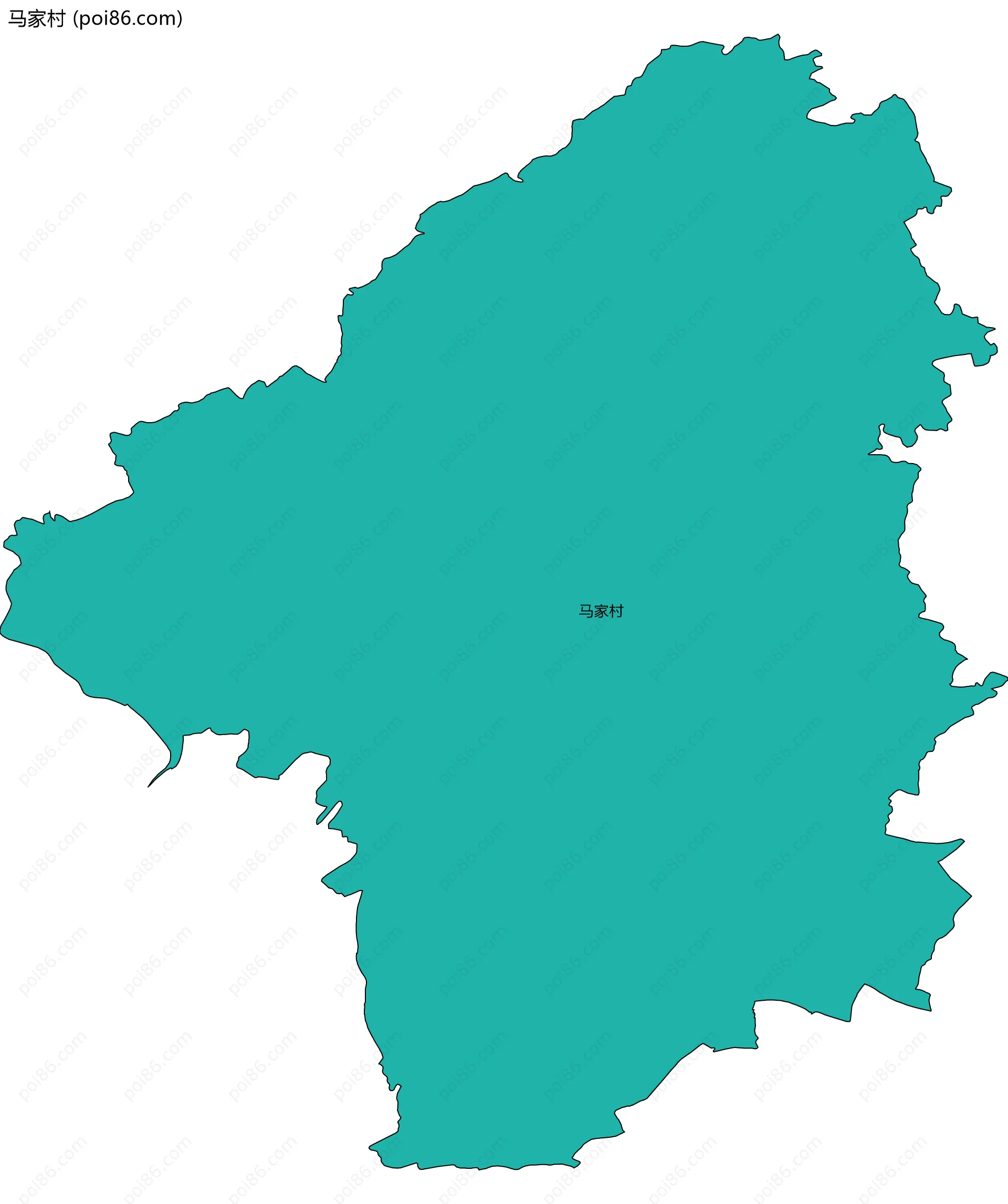 马家村边界地图