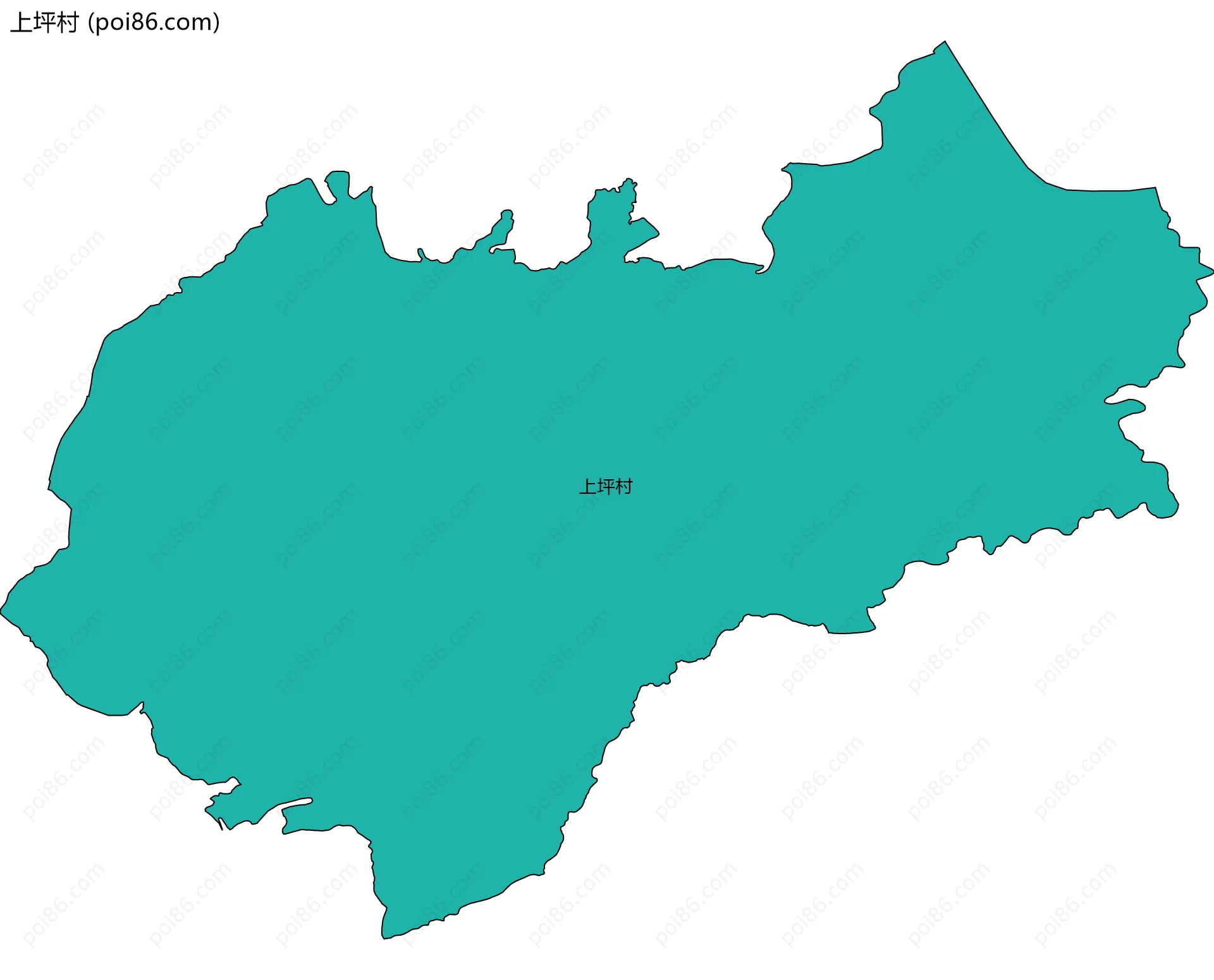 上坪村边界地图