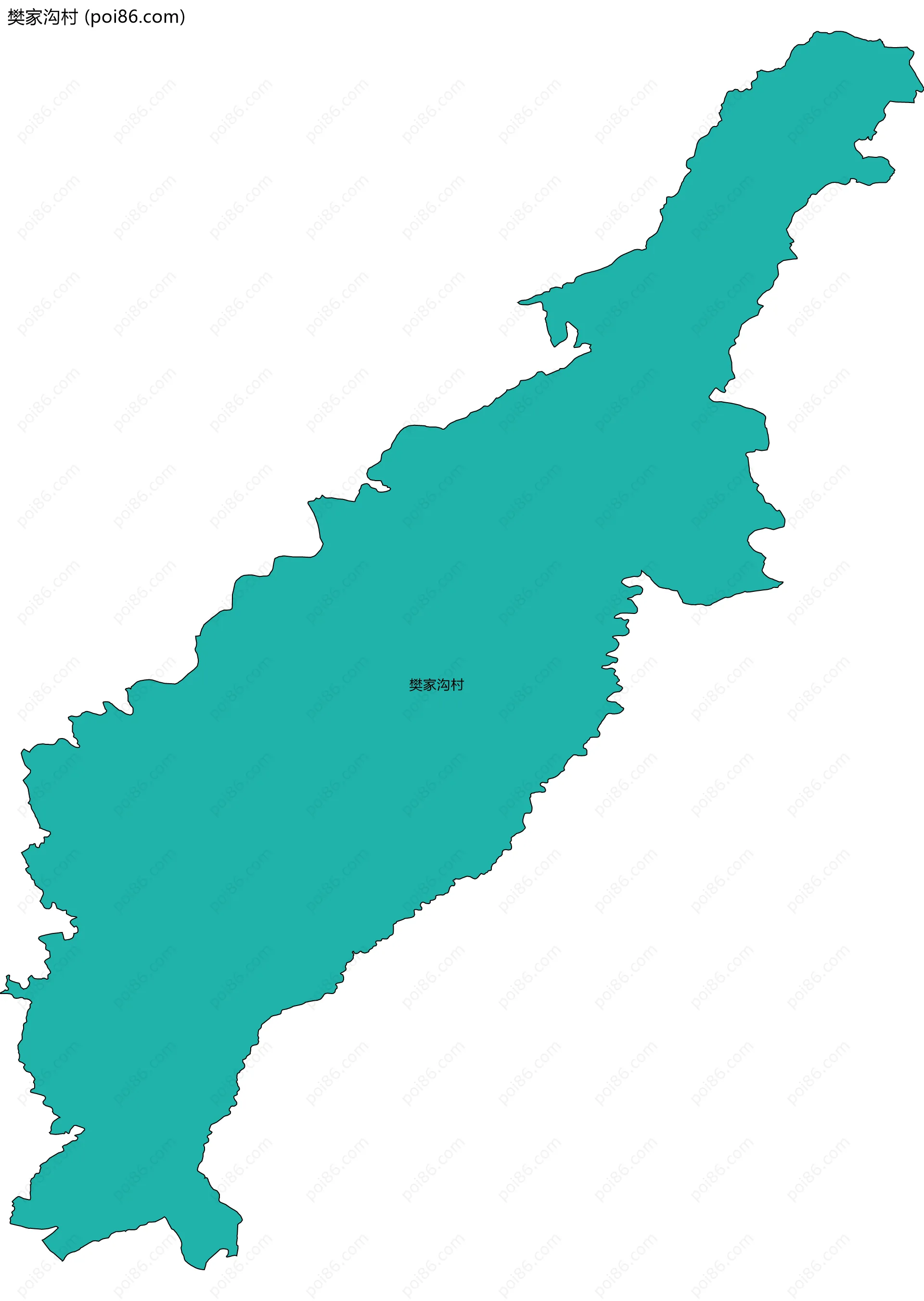 樊家沟村边界地图