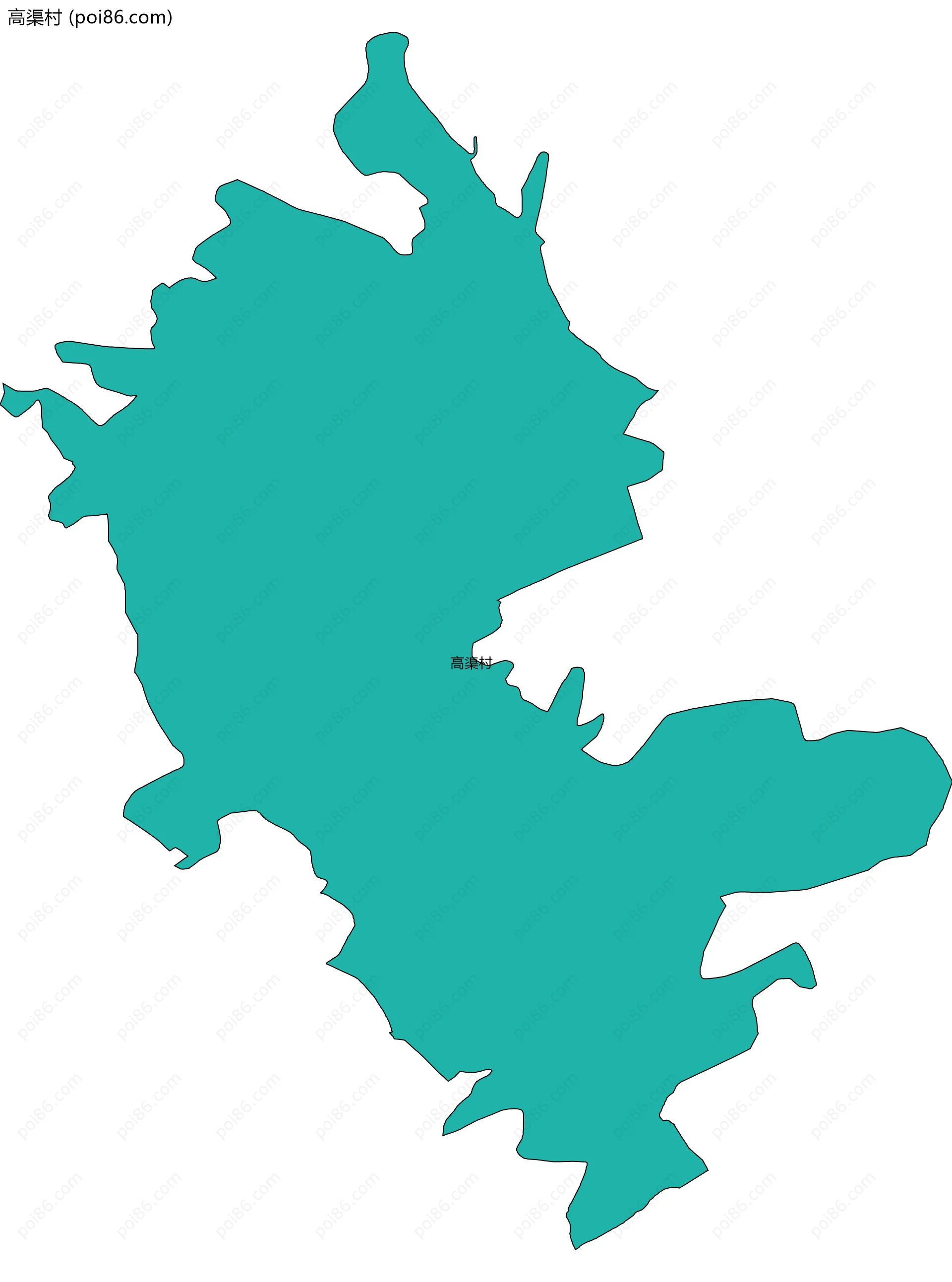 高渠村边界地图