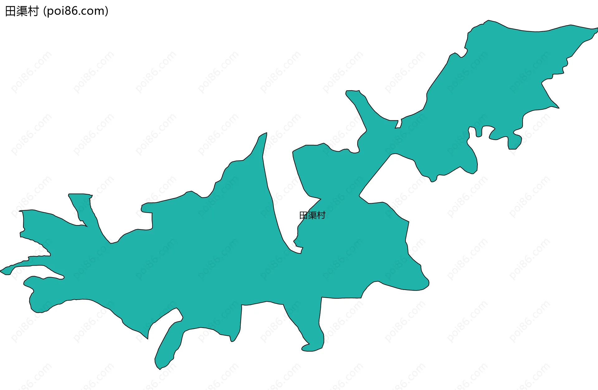 田渠村边界地图