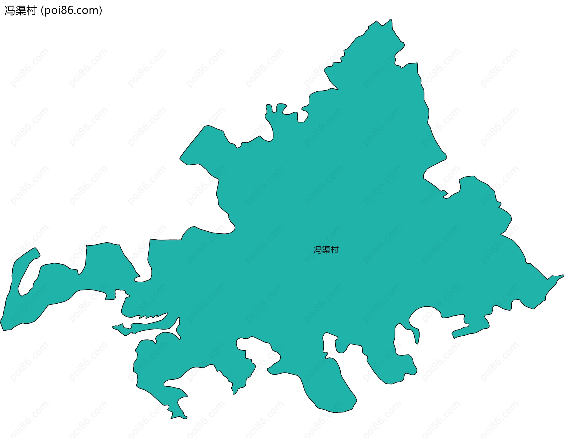 冯渠村边界地图