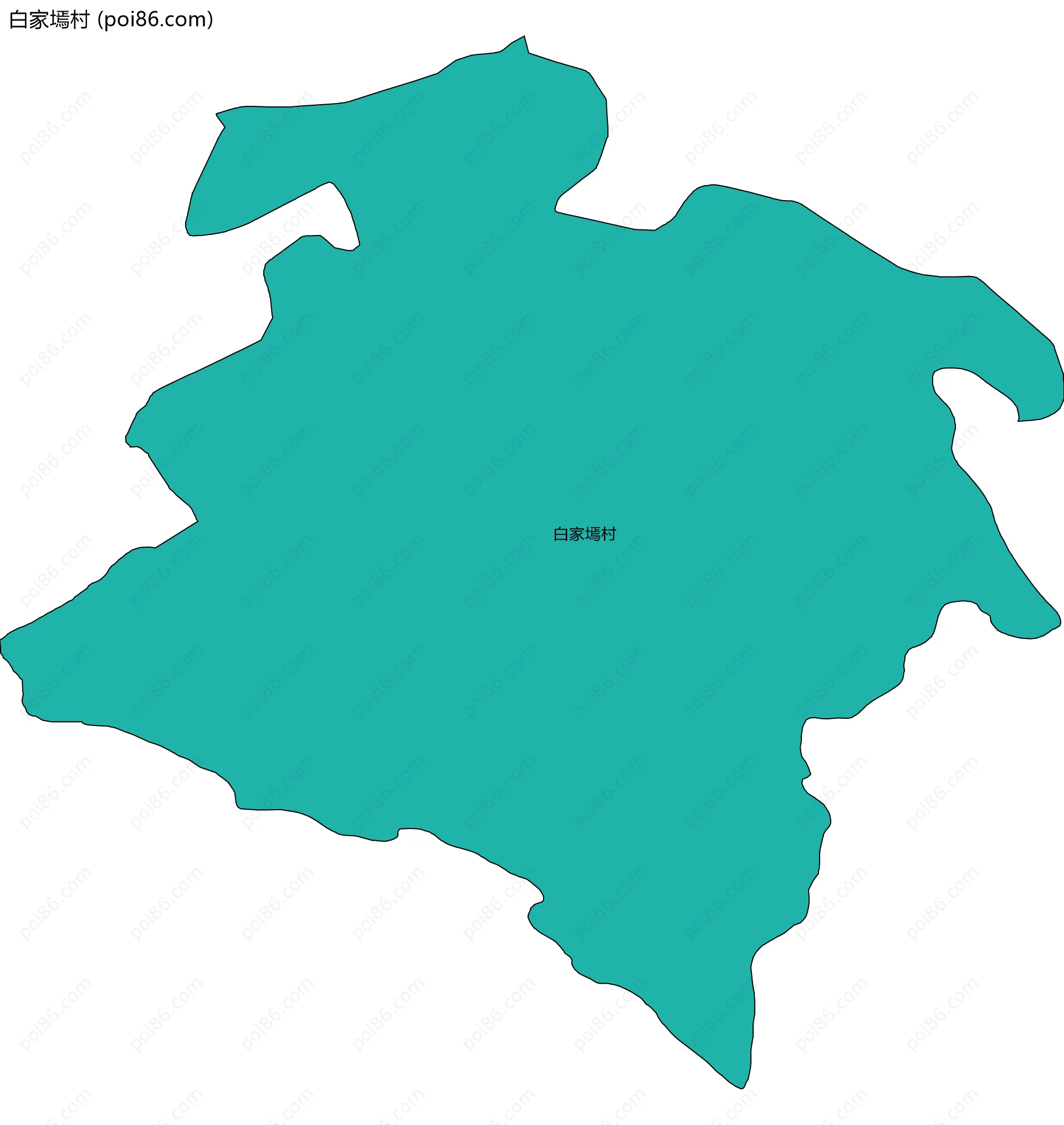 白家墕村边界地图