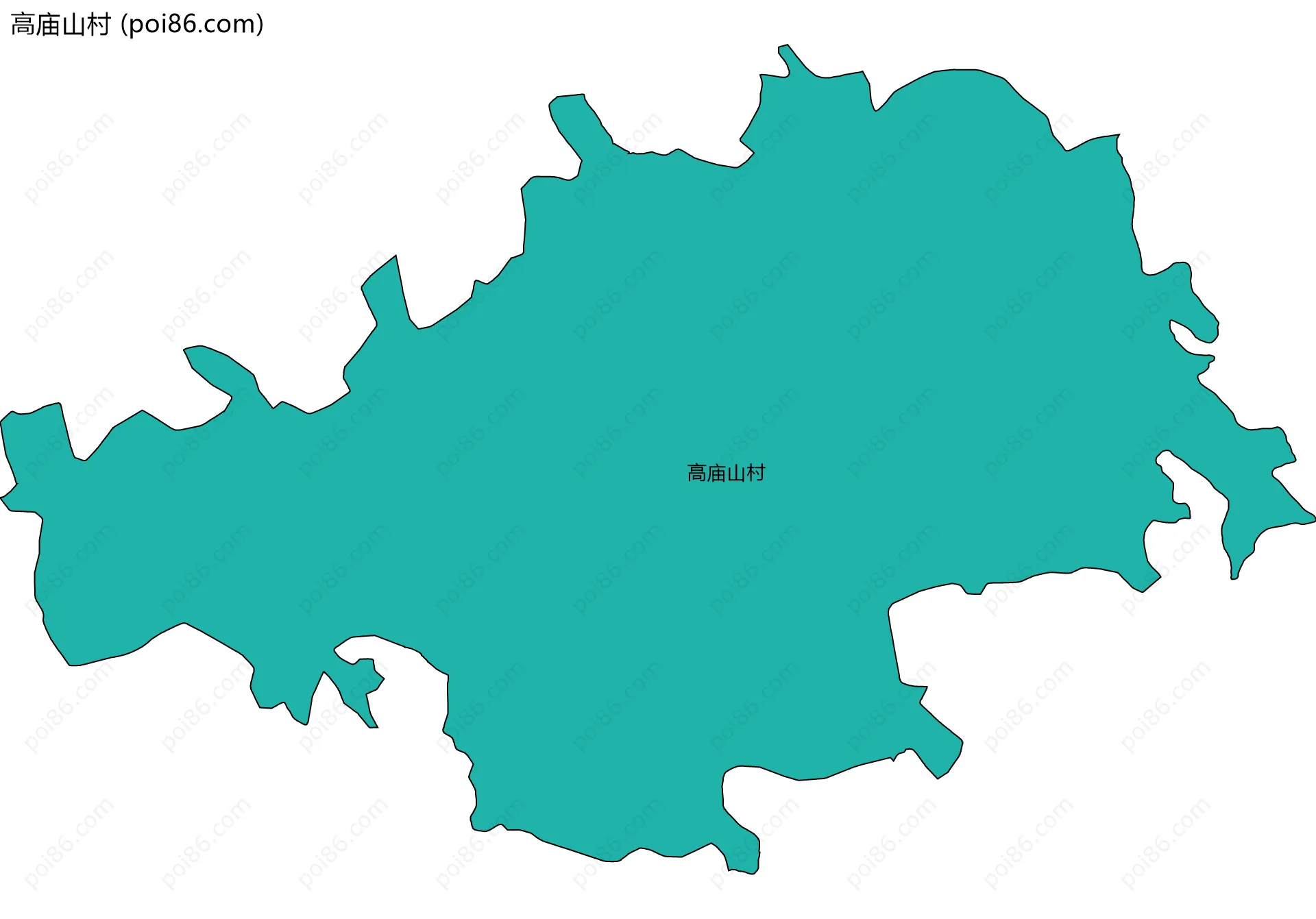 高庙山村边界地图