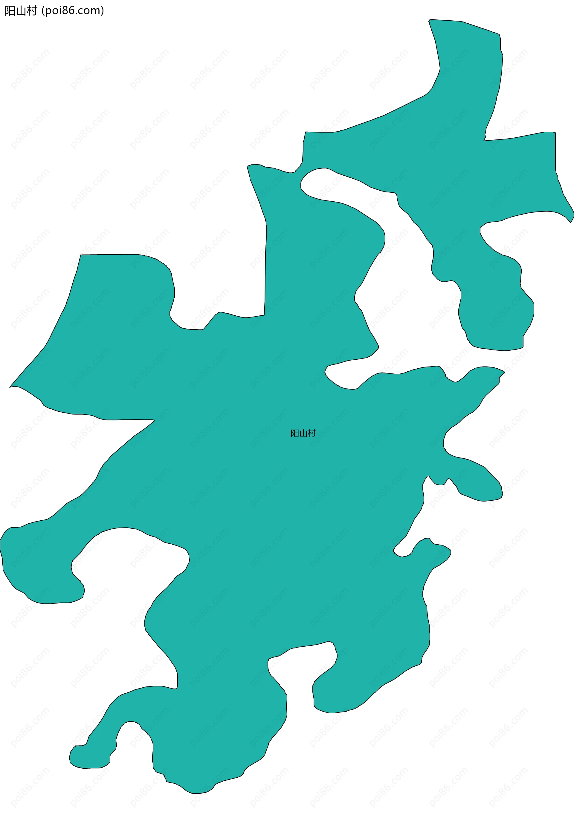 阳山村边界地图