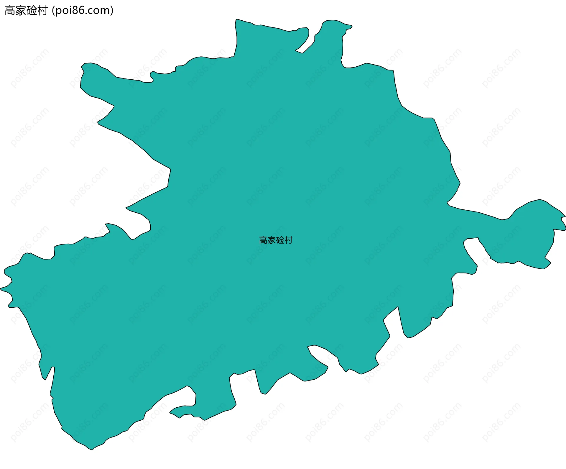 高家硷村边界地图