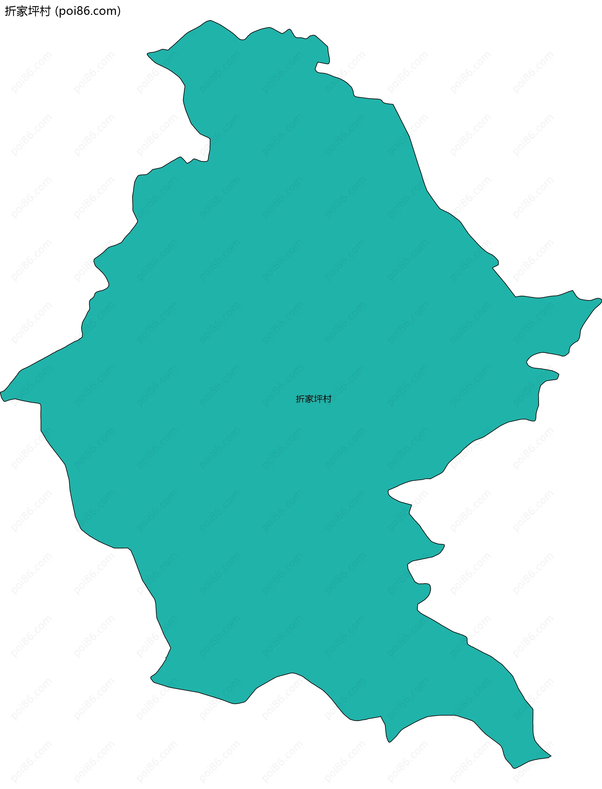 折家坪村边界地图