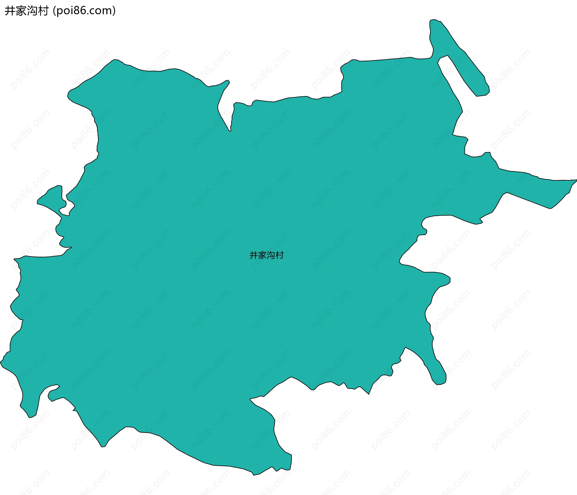 井家沟村边界地图