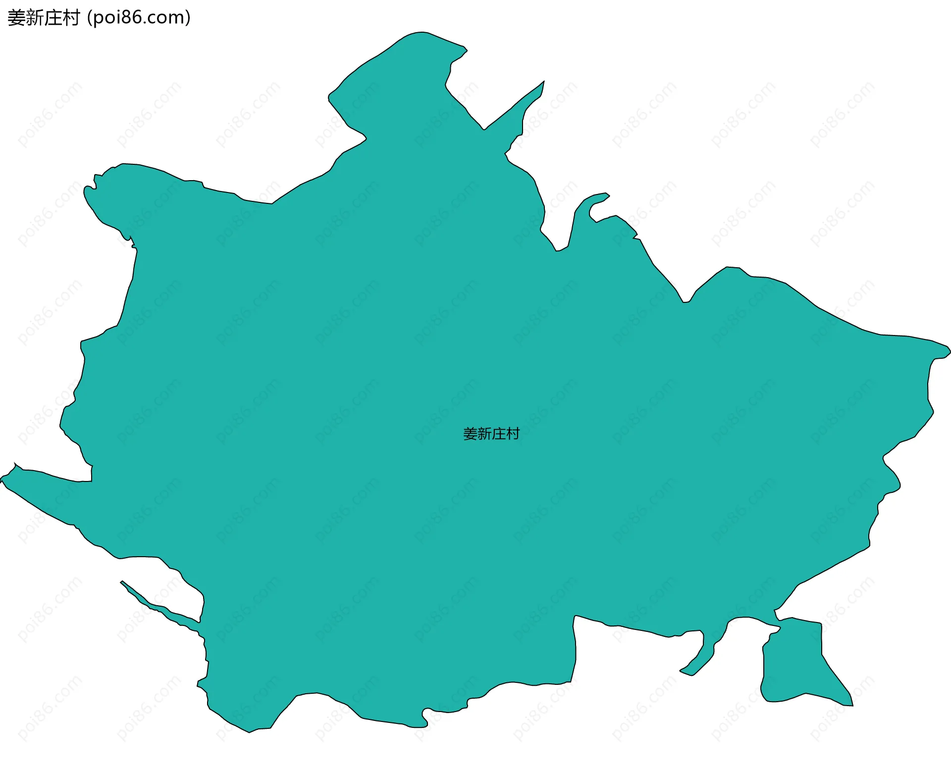 姜新庄村边界地图