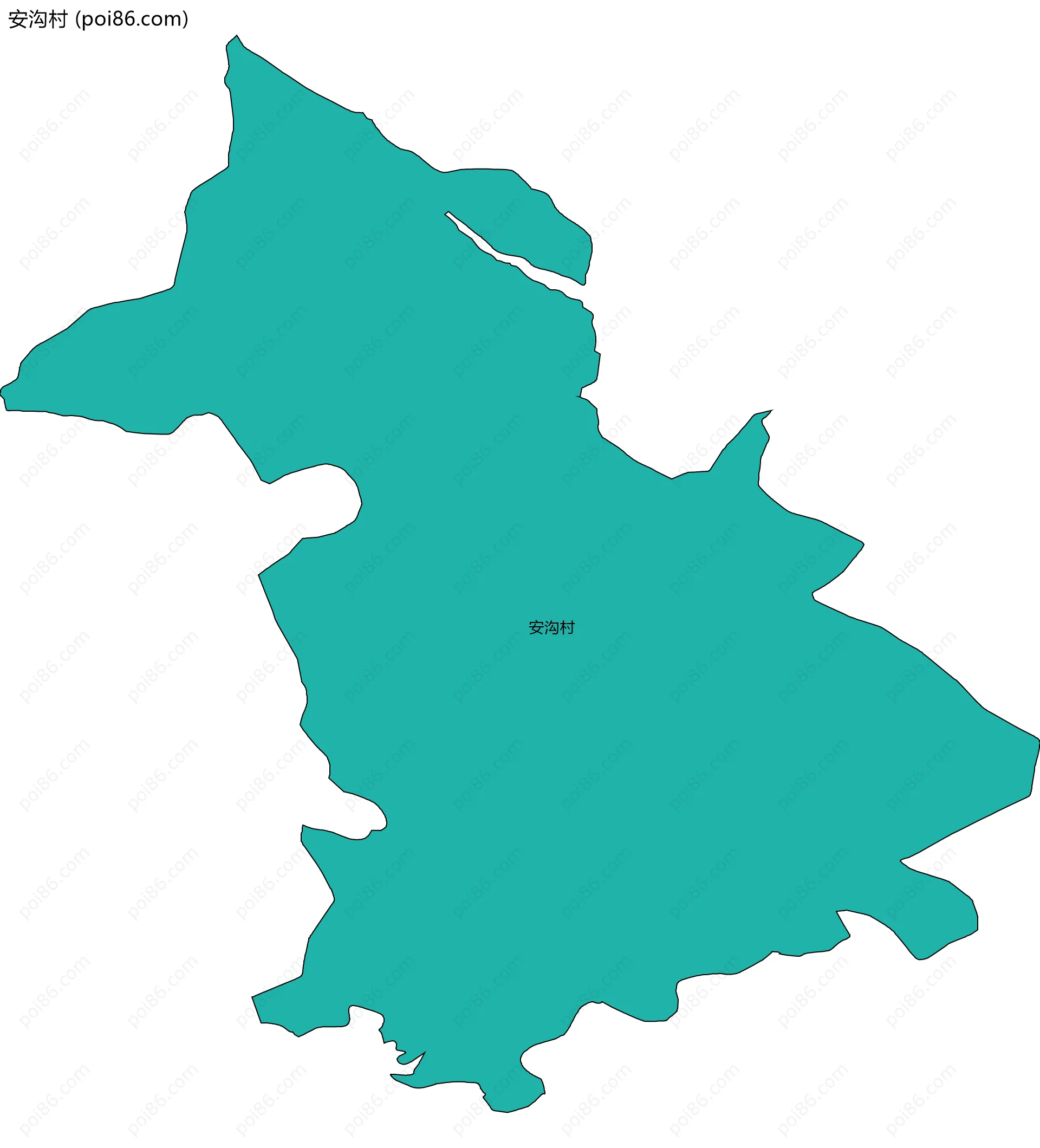 安沟村边界地图