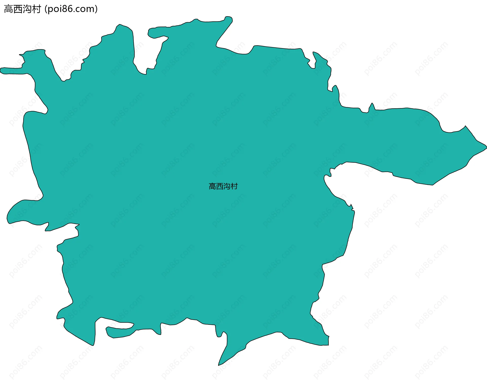高西沟村边界地图