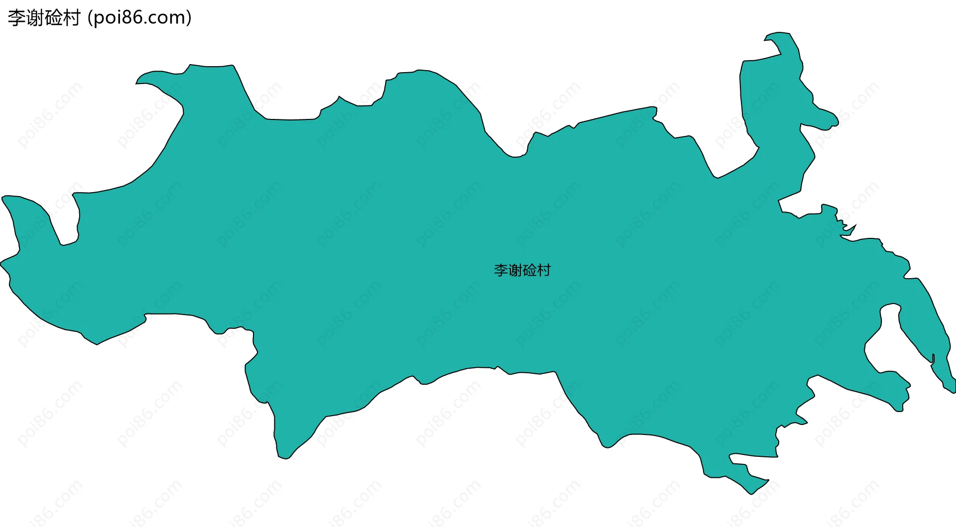 李谢硷村边界地图