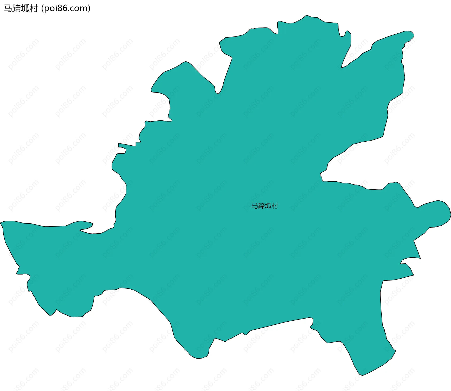 马蹄坬村边界地图