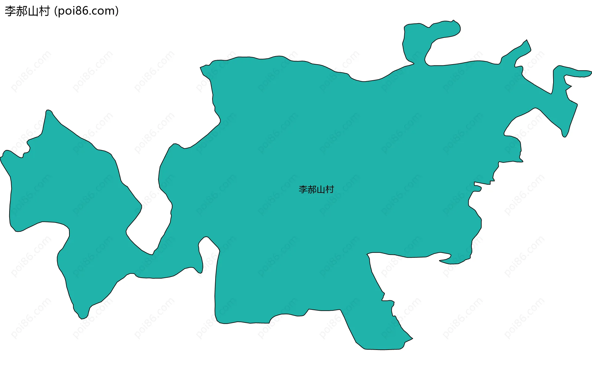 李郝山村边界地图