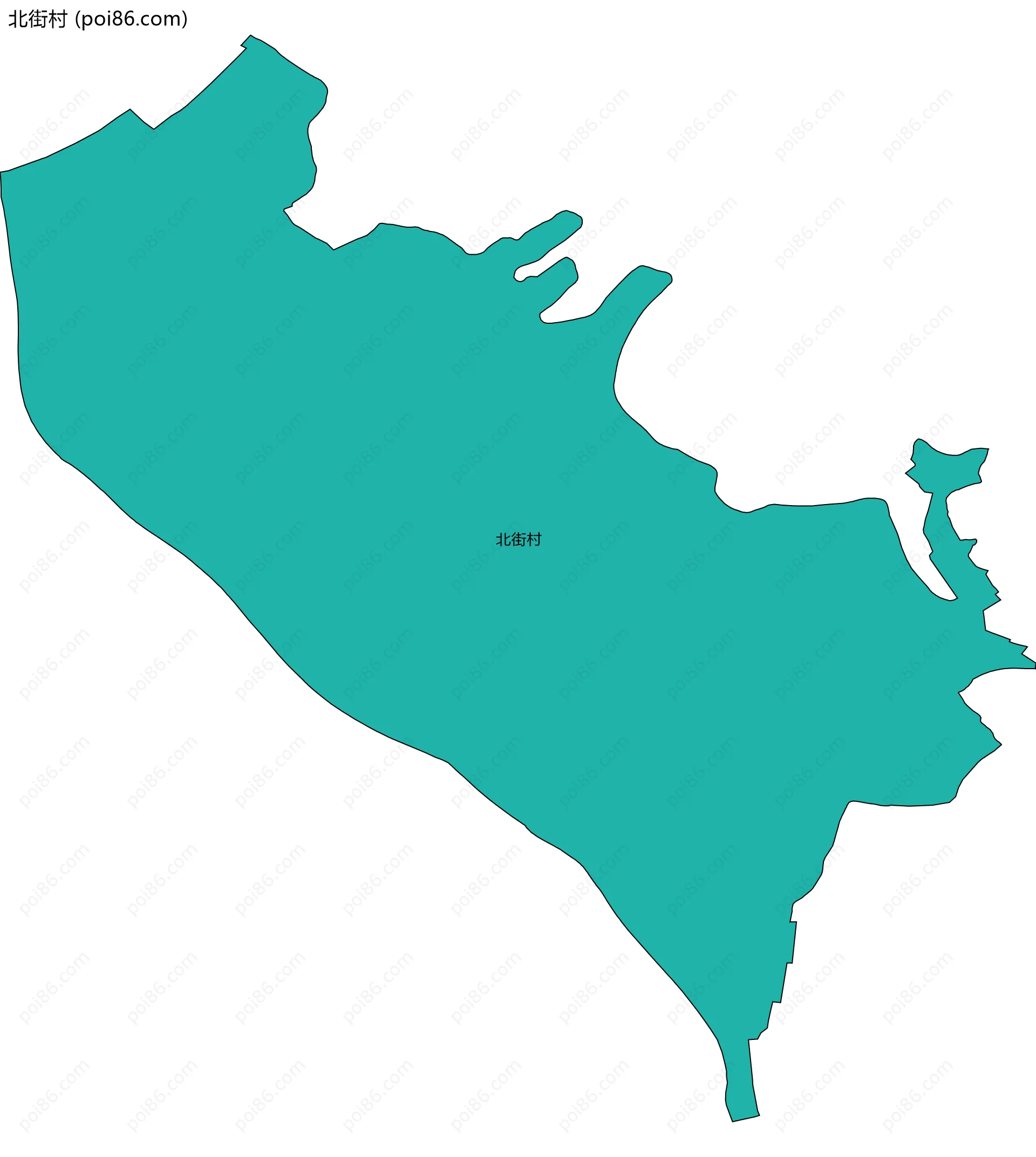 北街村边界地图