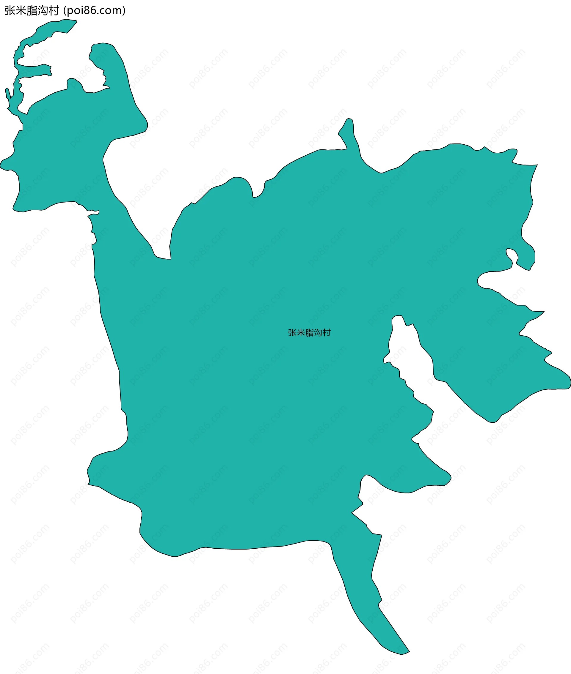 张米脂沟村边界地图