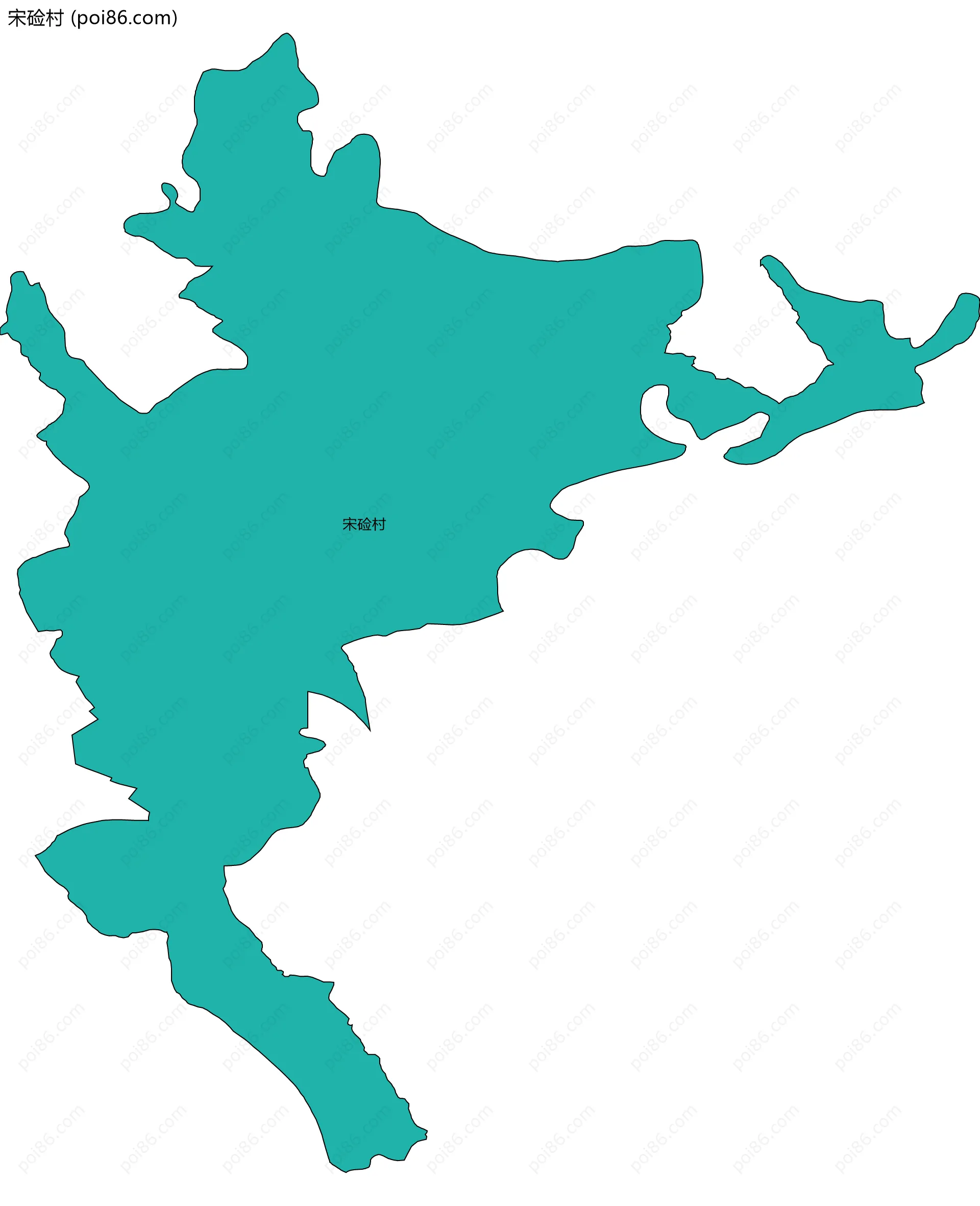 宋硷村边界地图