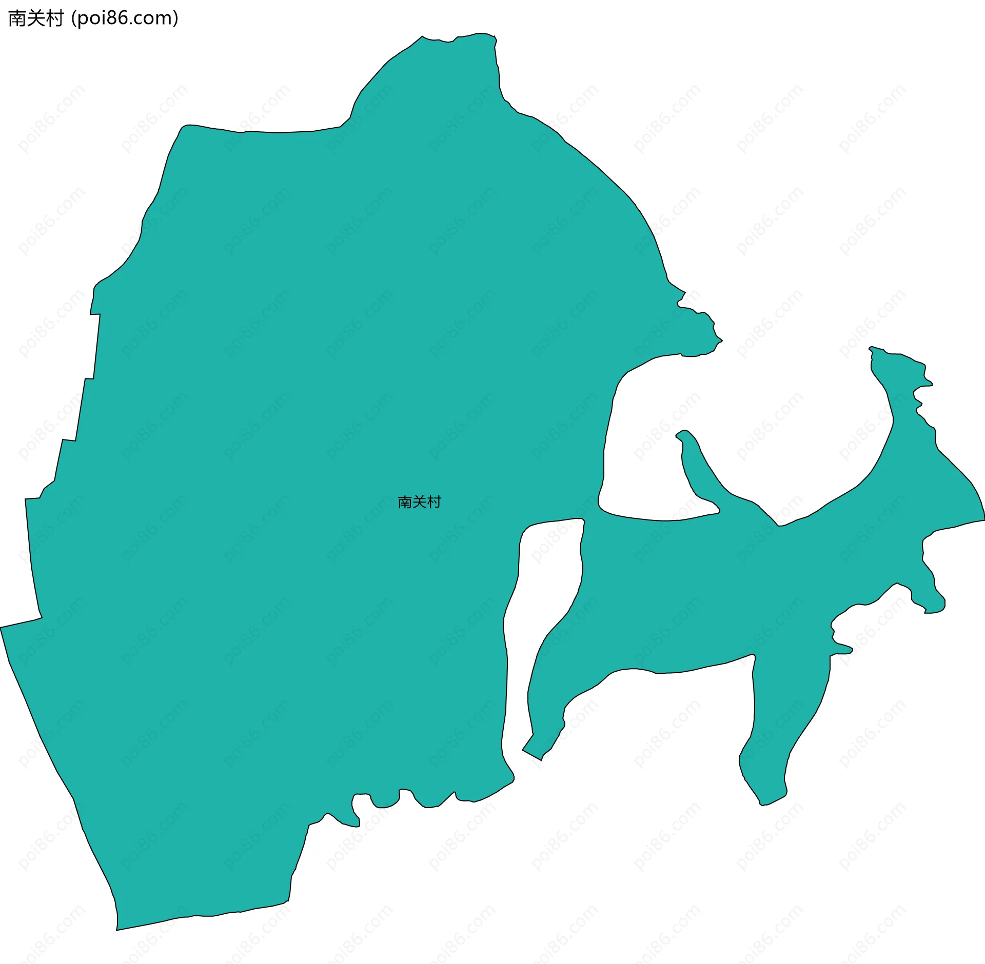 南关村边界地图