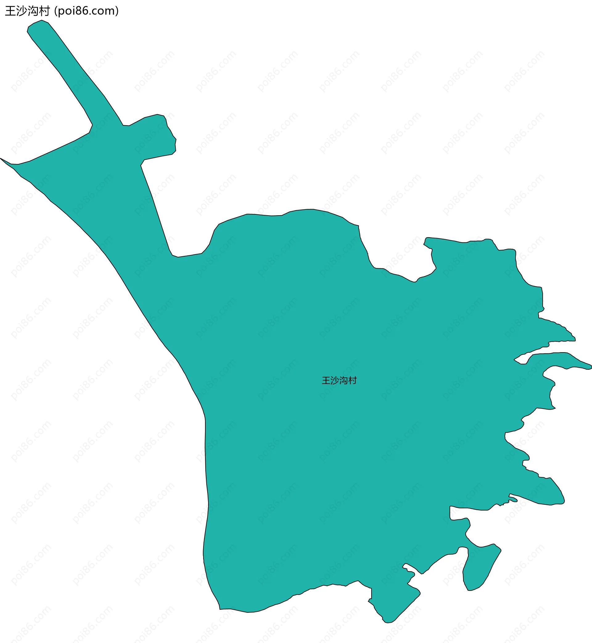 王沙沟村边界地图