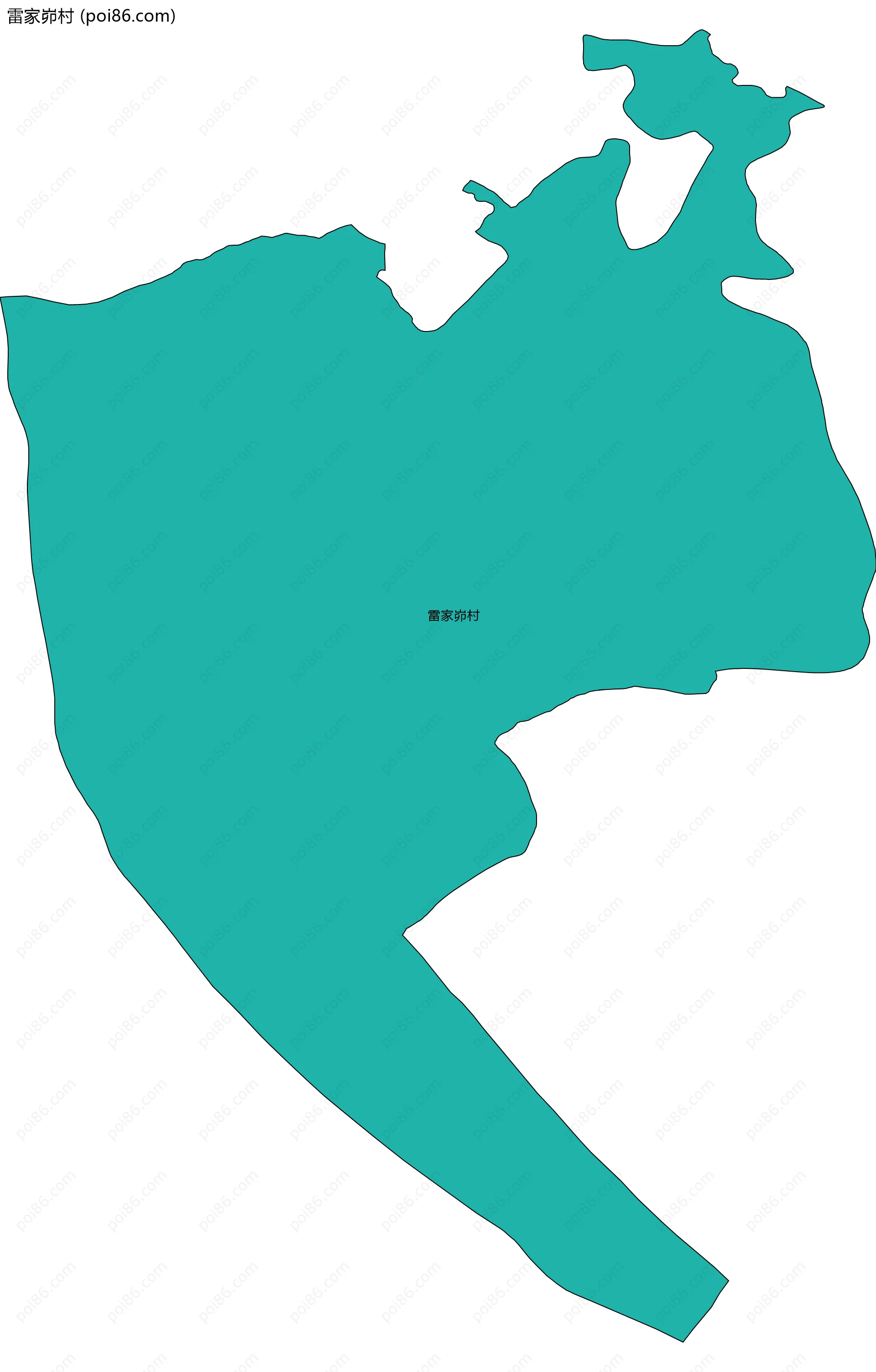 雷家峁村边界地图